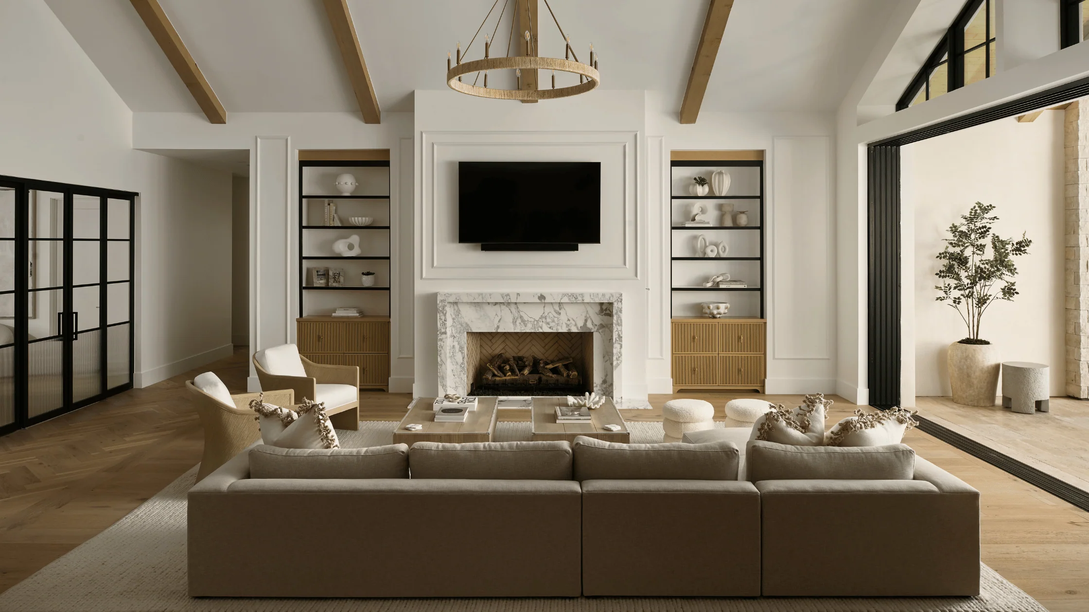 Installed living room from a Guided Home Design client project