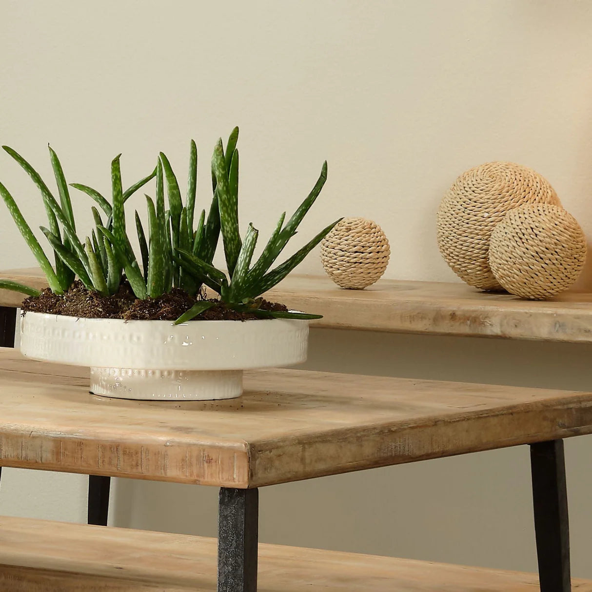 Engraved Pedestal Bowl-Decorative Objects-StyleMeGHD