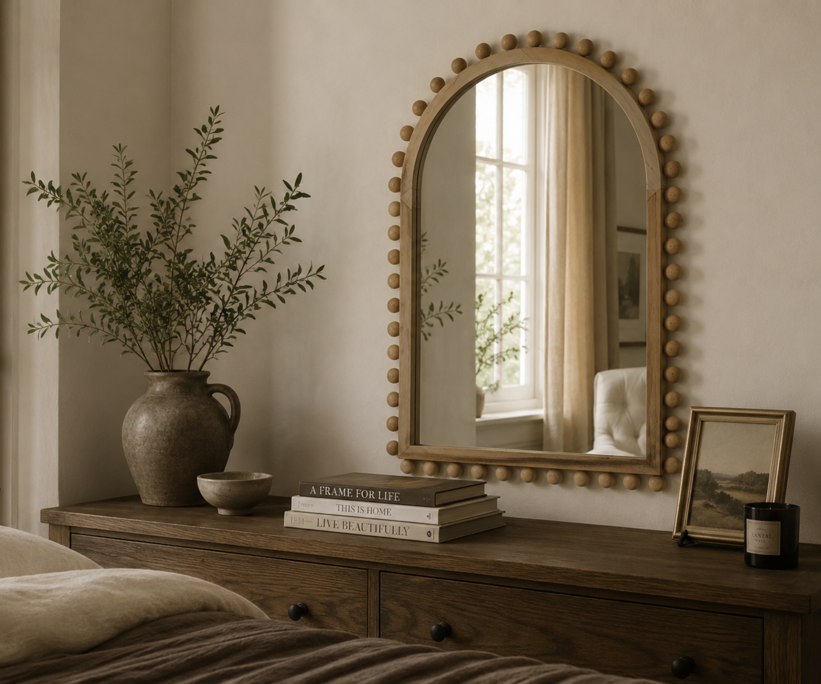 Wood mirror
