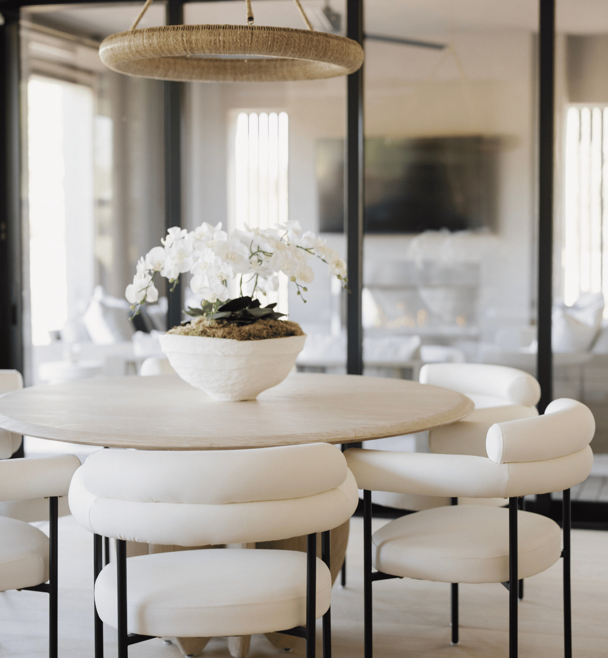 White Leather Dining Chairs