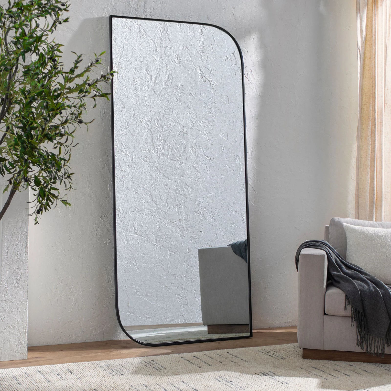 Oversized floor mirror
