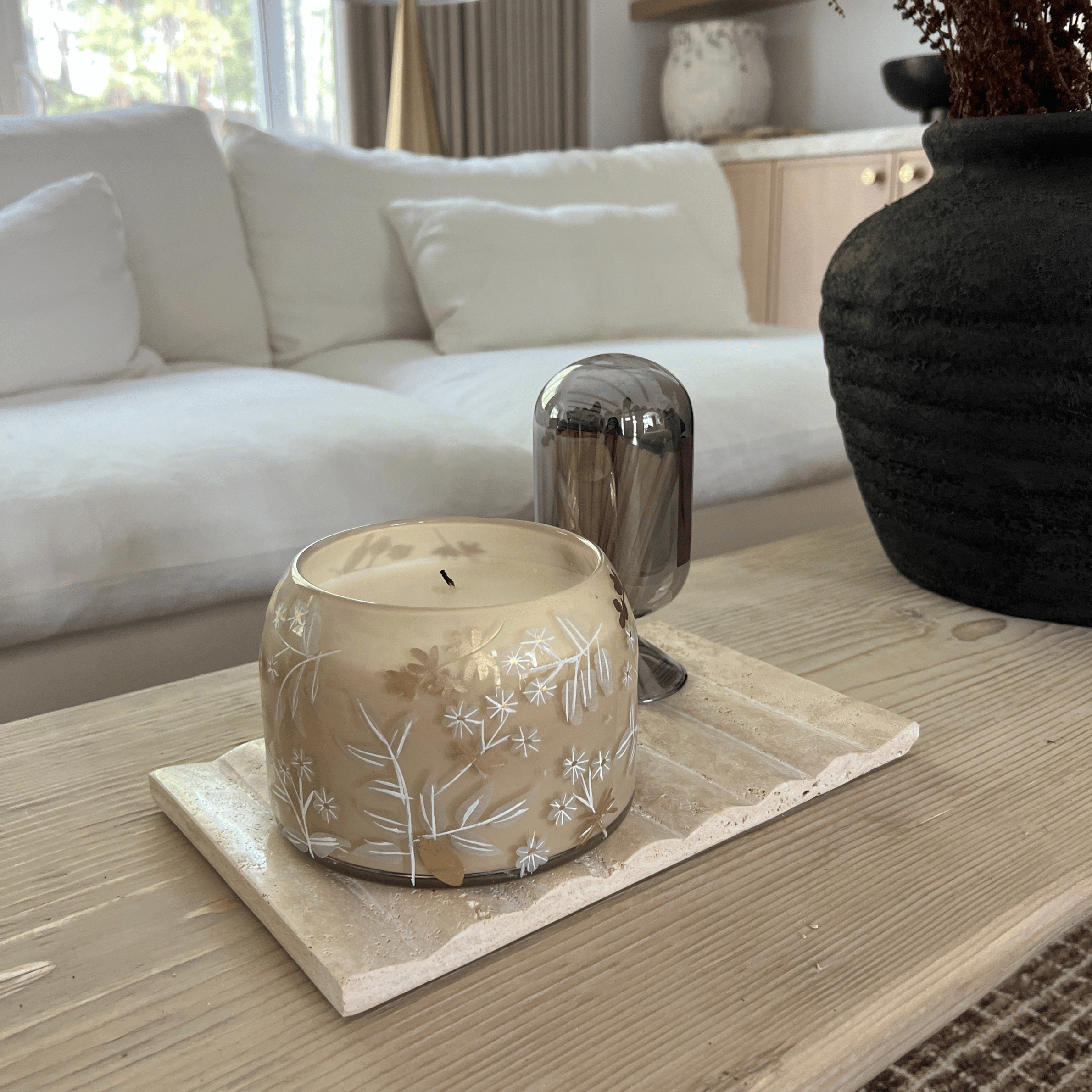 Alva Travertine Tray