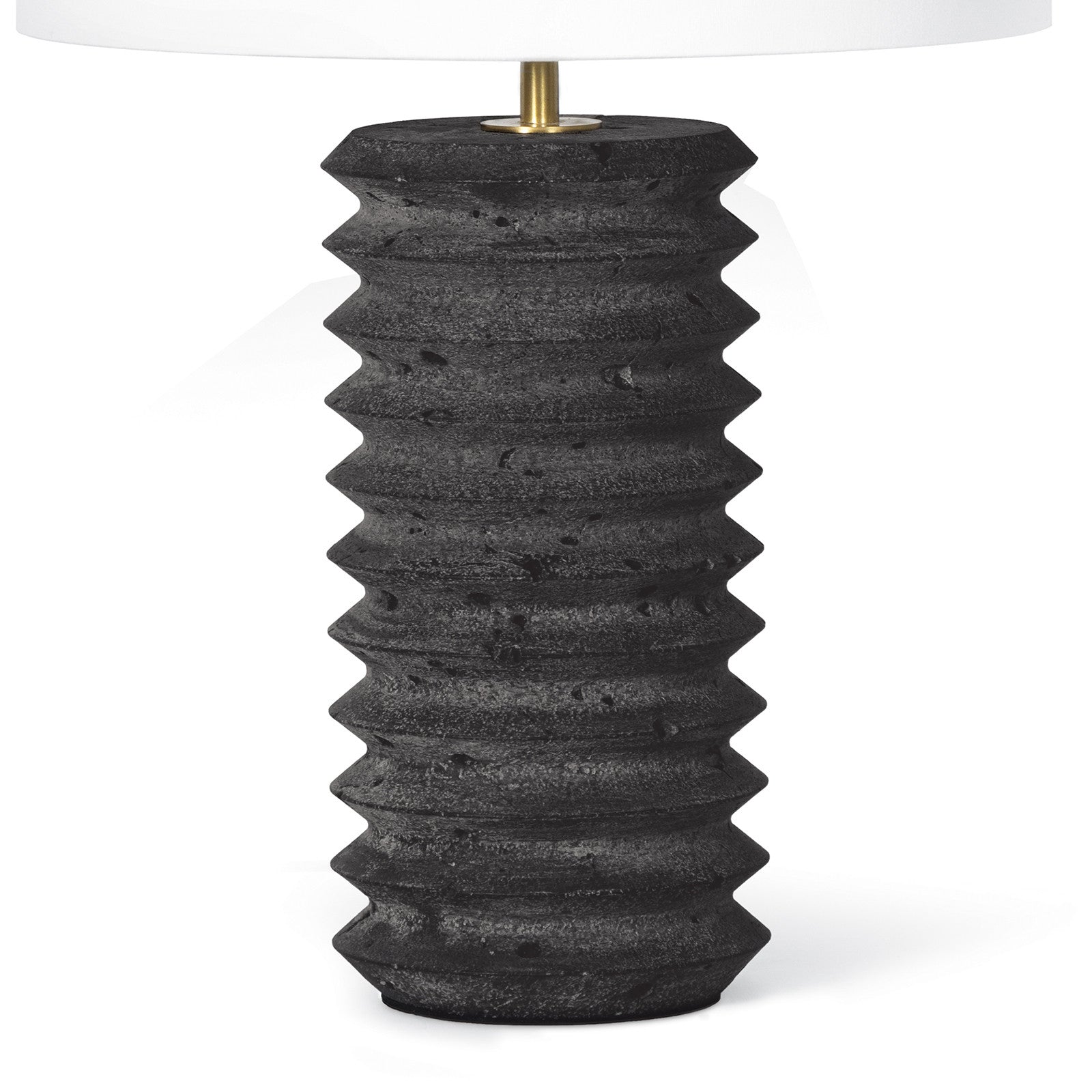 Noir Column Travertine Lamp - StyleMeGHD - Table Lamps