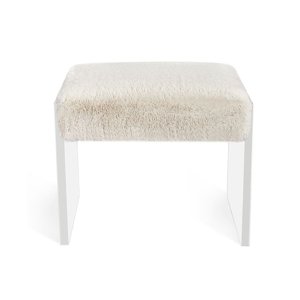 Riley Stool - Ivory - StyleMeGHD - Ottomans, Benches, + Poufs