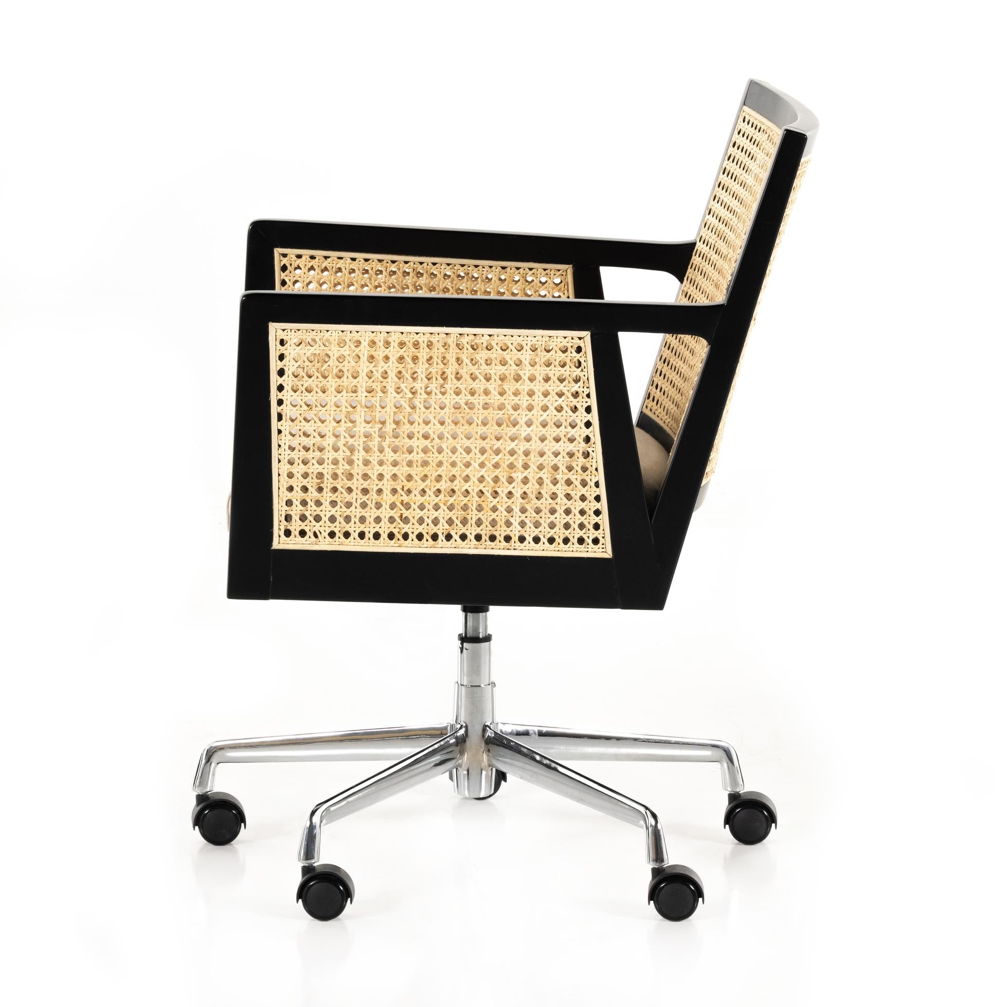 Antonia Arm Desk Chair-Brushed Ebony - StyleMeGHD - Furniture