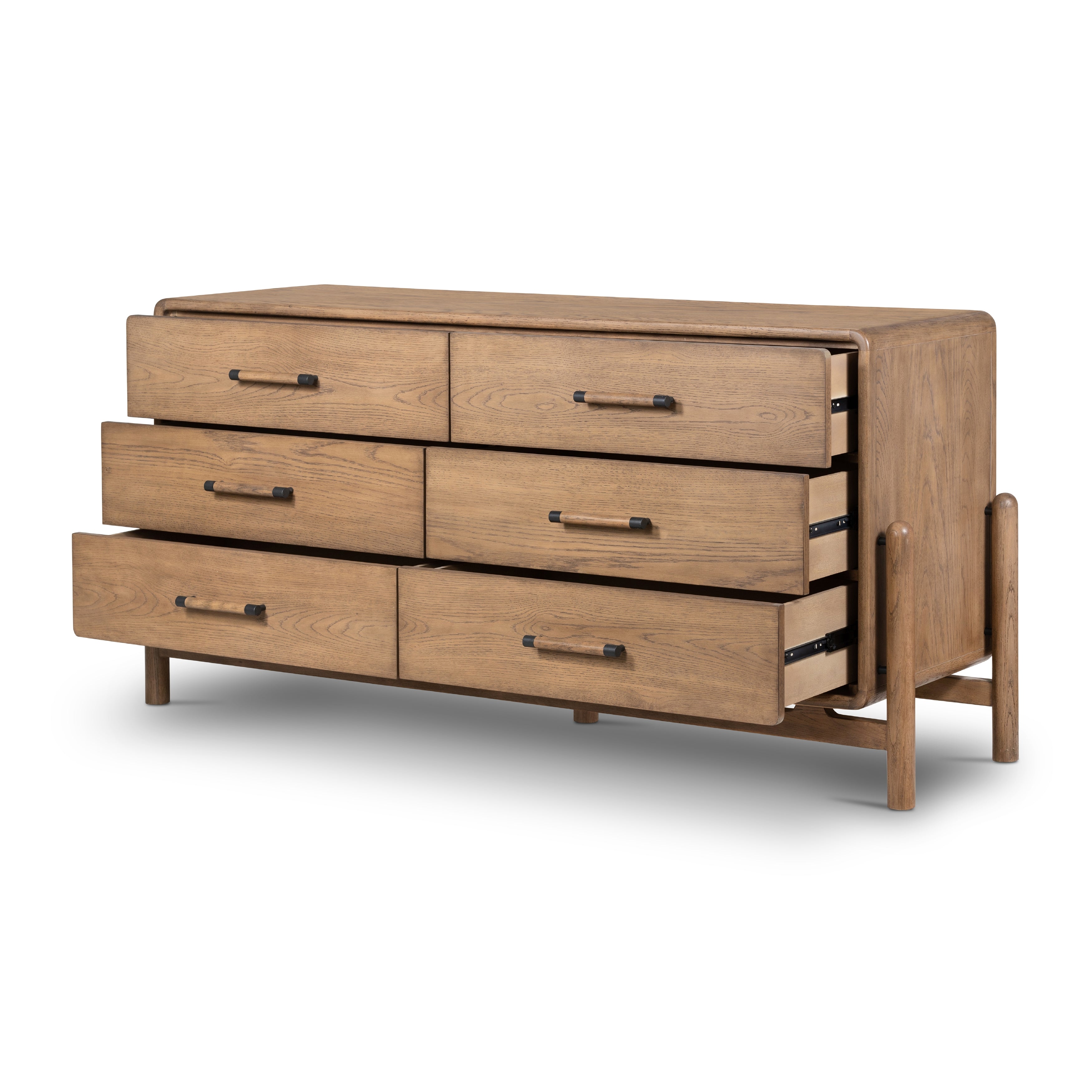 Caroline 6 Drawer Dresser-Smoked Oak - StyleMeGHD - 