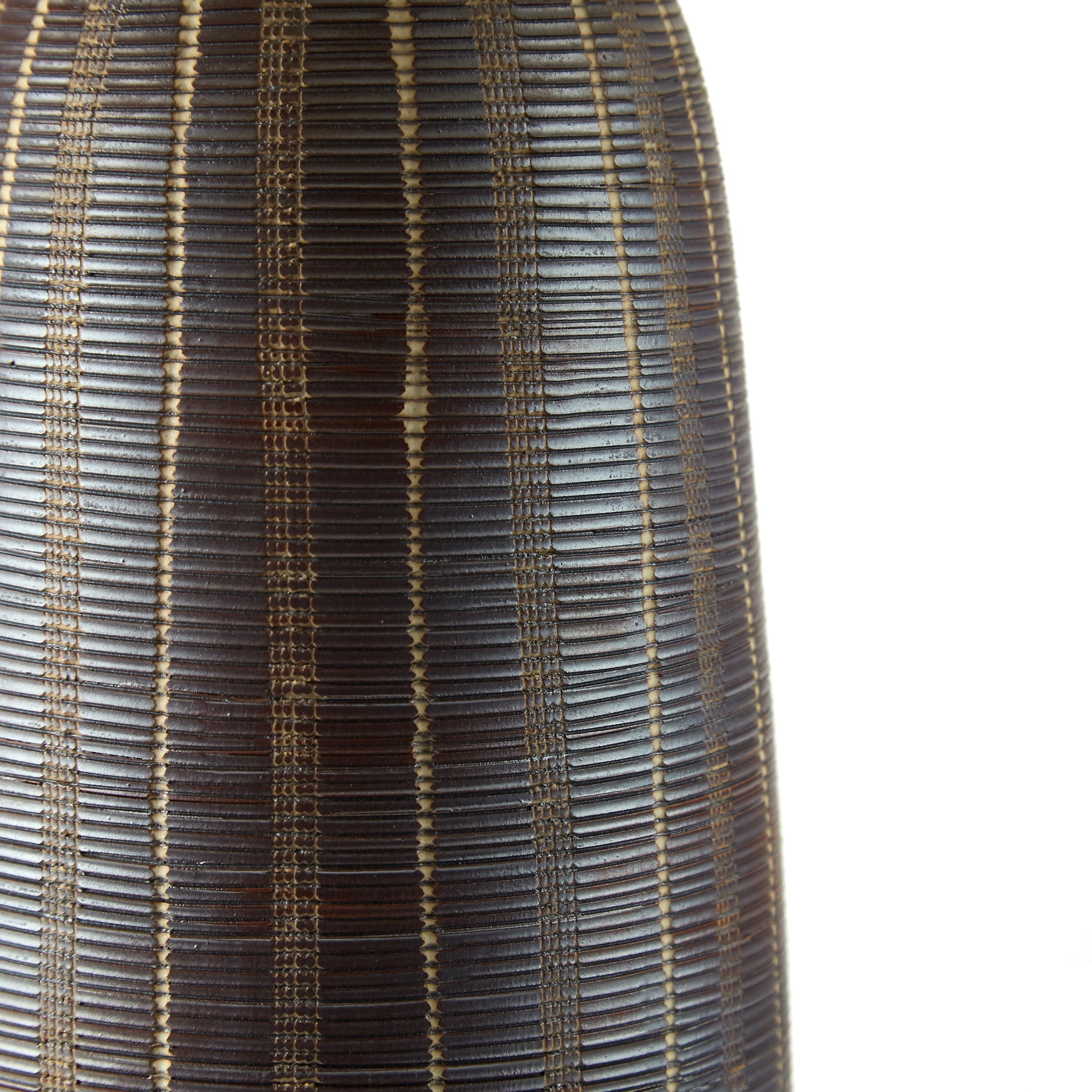 Sisa Table Lamp-Earthtone Striped Ceramc - StyleMeGHD - 
