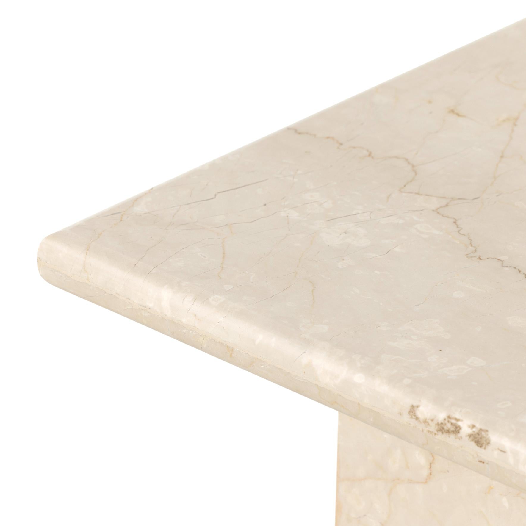 Arum End Table-Cream Marble - StyleMeGHD - Furniture