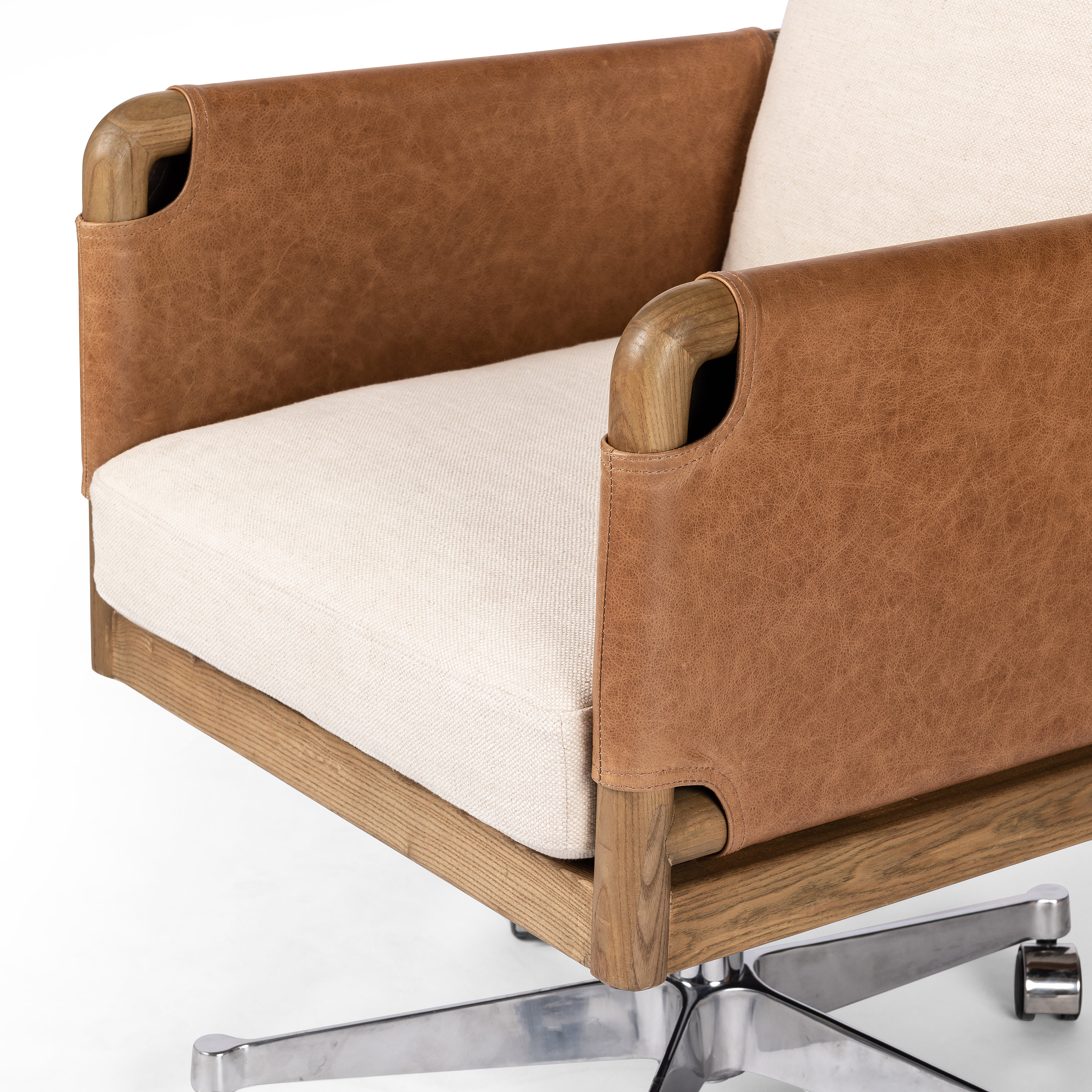Navarro Desk Chair-Bergamo Parchment - StyleMeGHD - 
