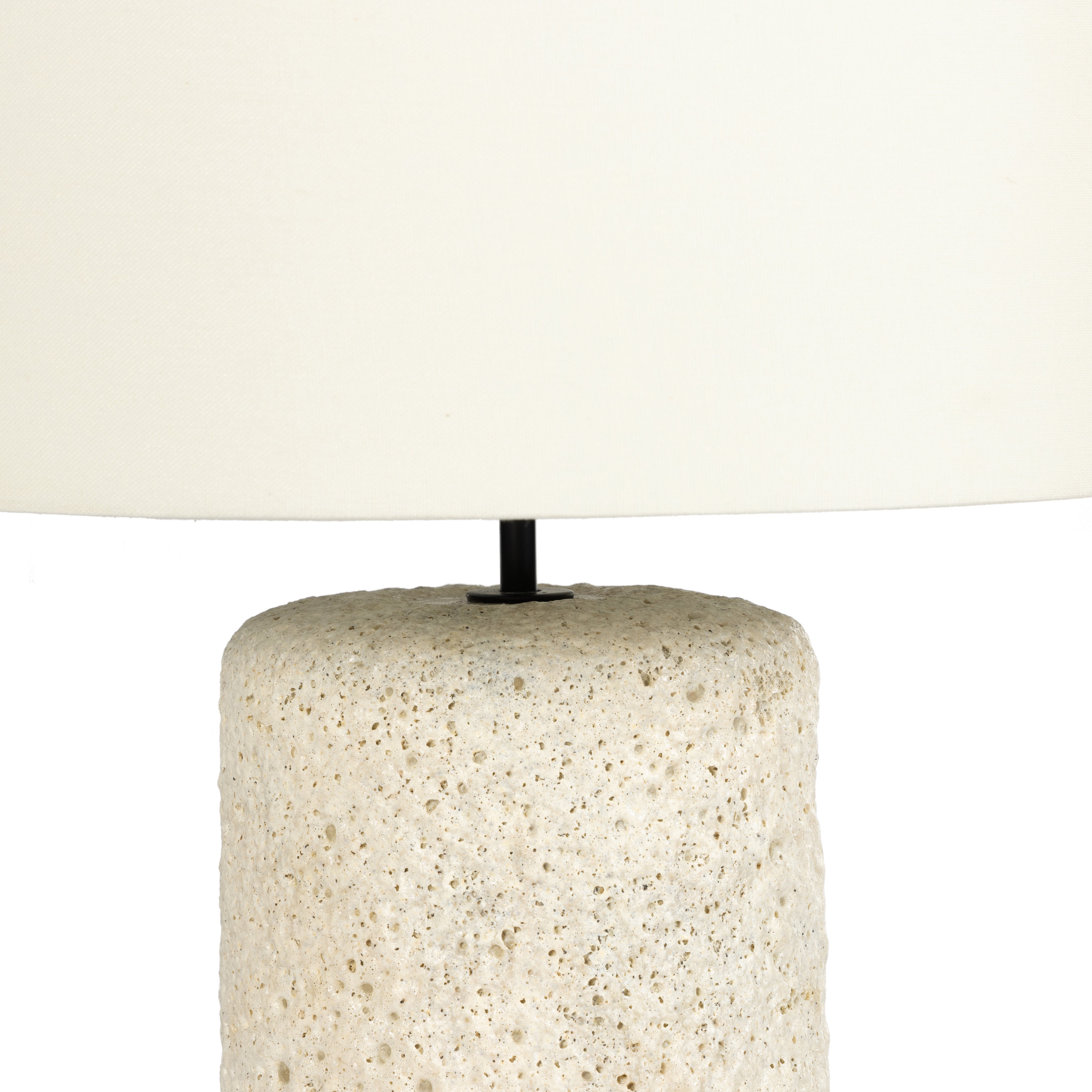 Ozer Table Lamp-Reactive White Glaze - StyleMeGHD - 