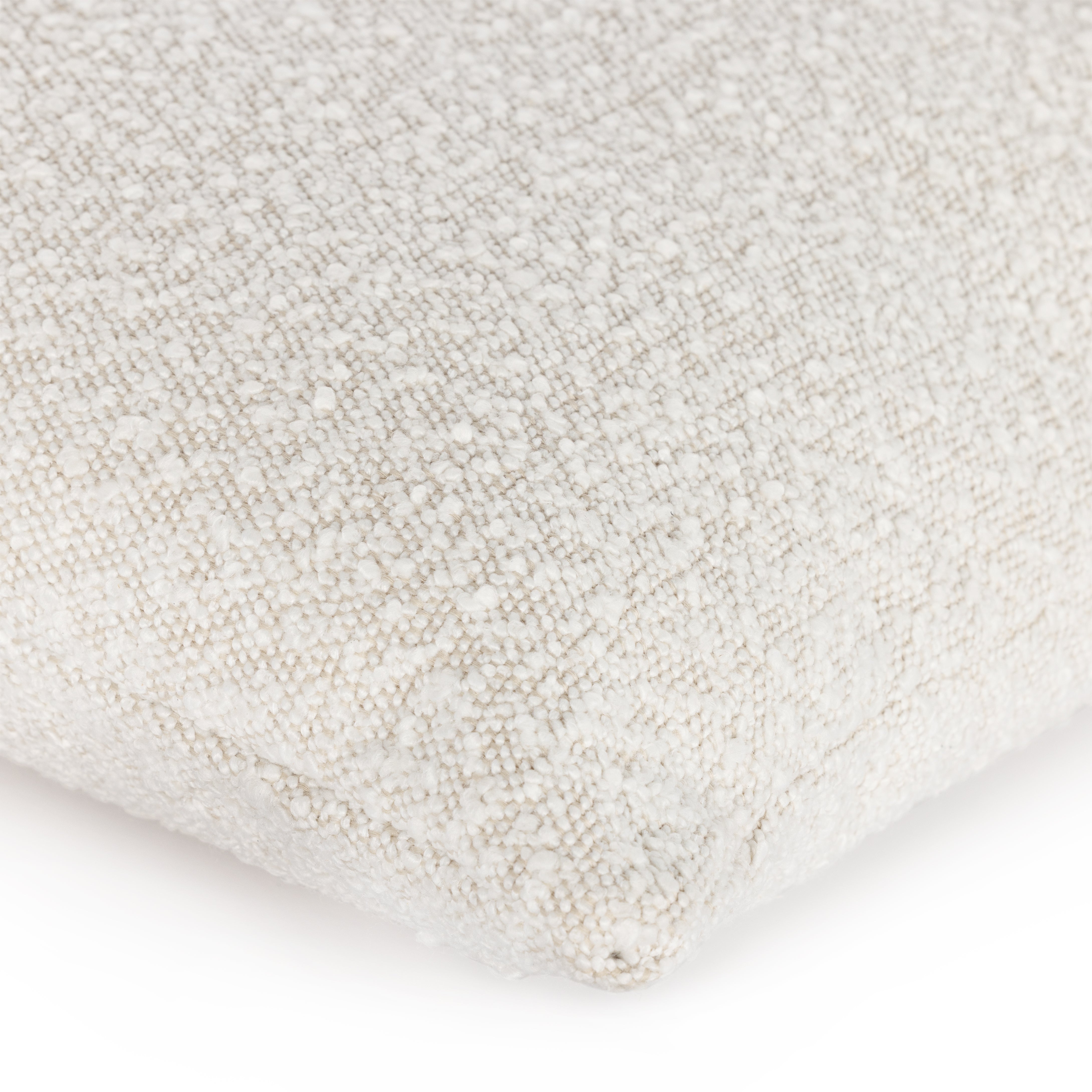 Boucle And Leather Pillow-Natural-20"x20 - StyleMeGHD - 