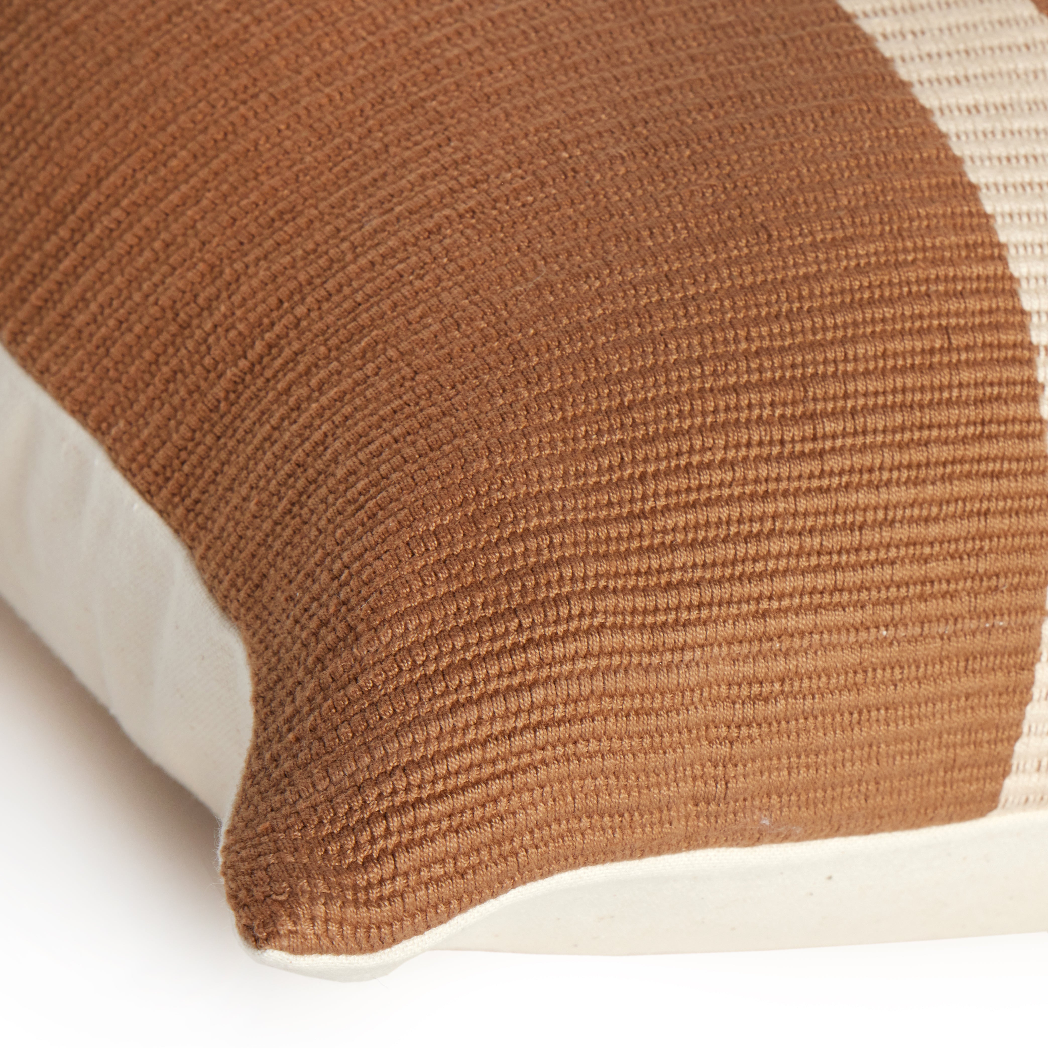 Madeline Handwoven Pillow - Taupe