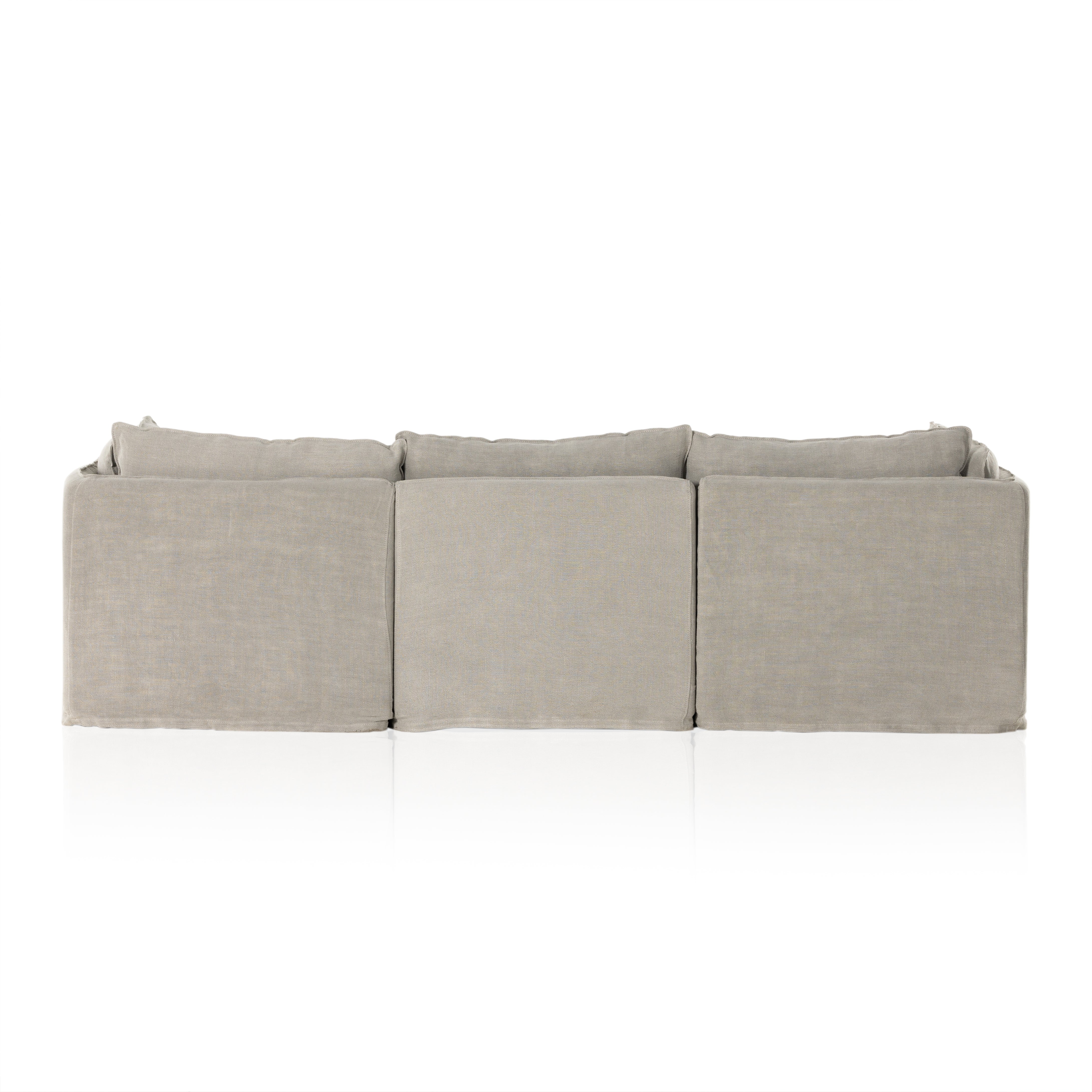 Andre Slipcover 3 Pc Sectional W/ Ottoman - StyleMeGHD - 