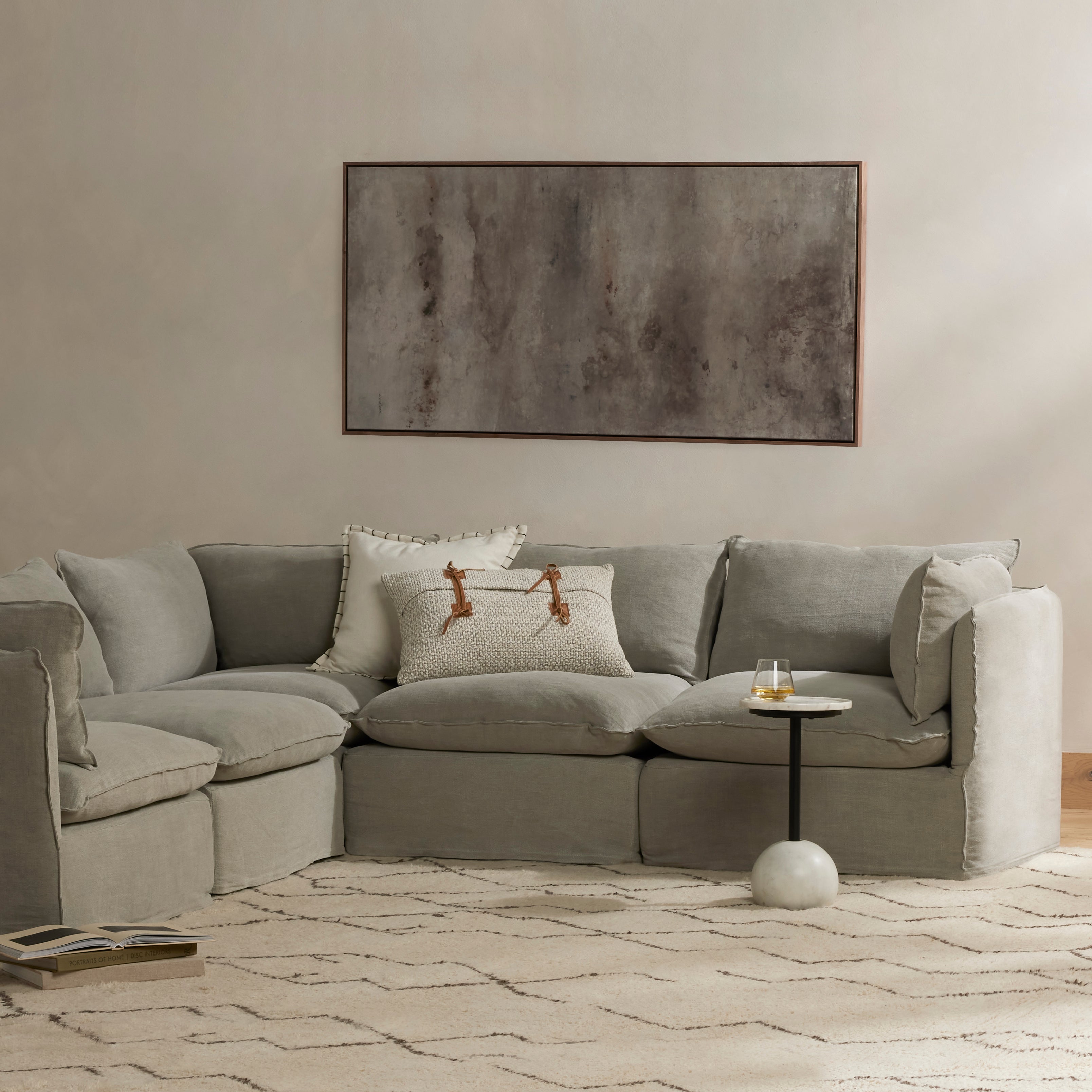 Andre Slipcover 5 Pc Sofa Sectional - StyleMeGHD - Sectionals