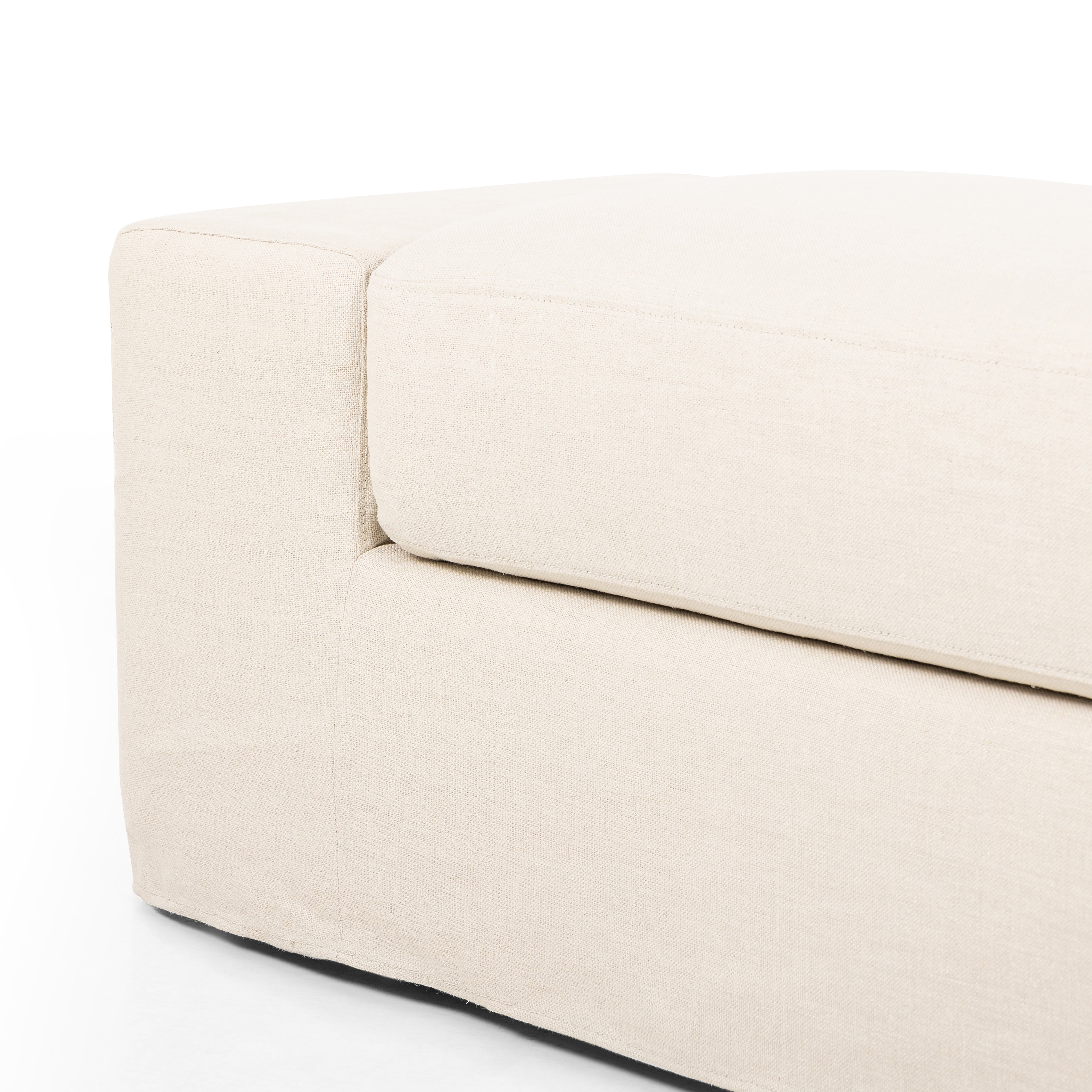Wide Arm Slipcover Accent Bench-Natural - StyleMeGHD - 