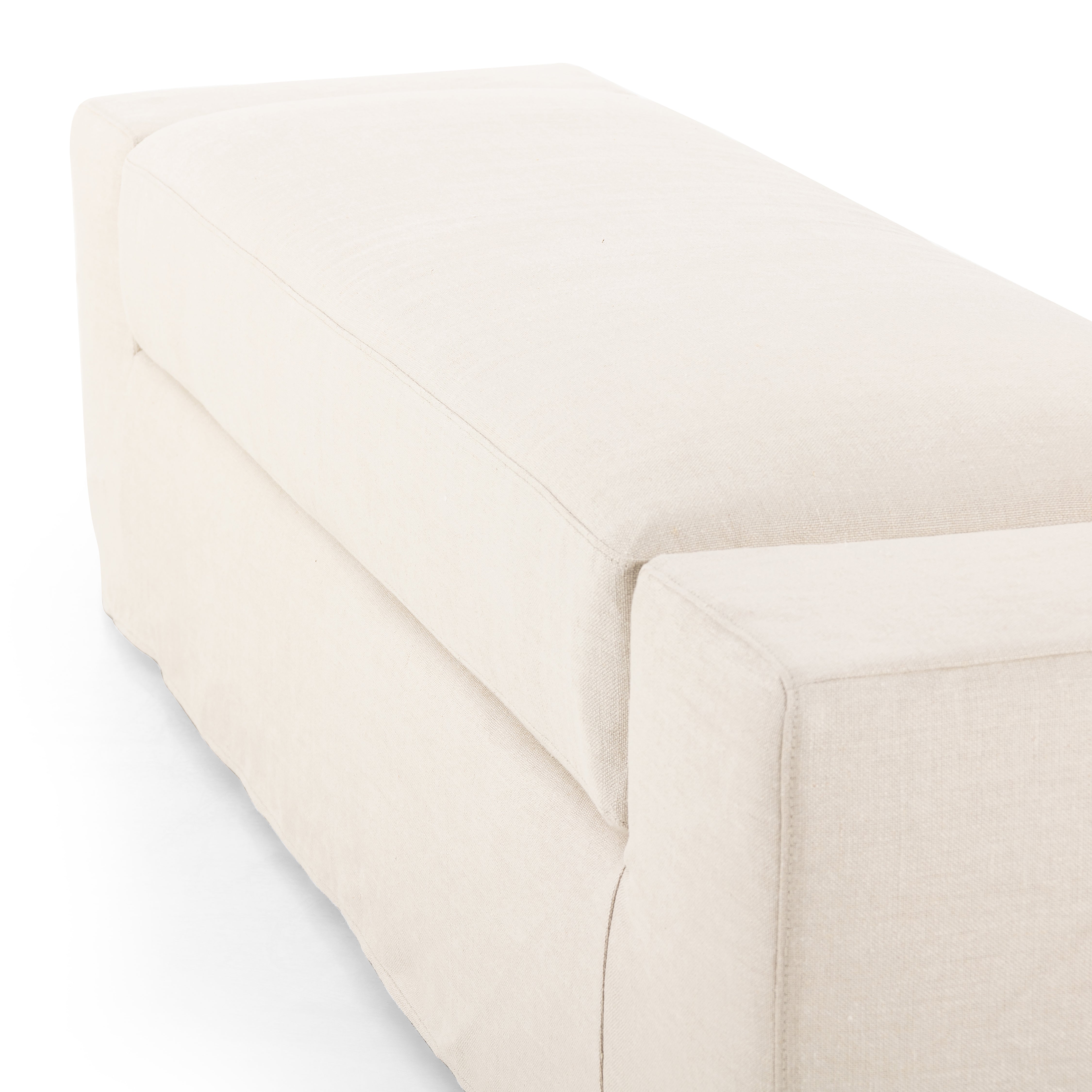 Wide Arm Slipcover Accent Bench-Natural - StyleMeGHD - 