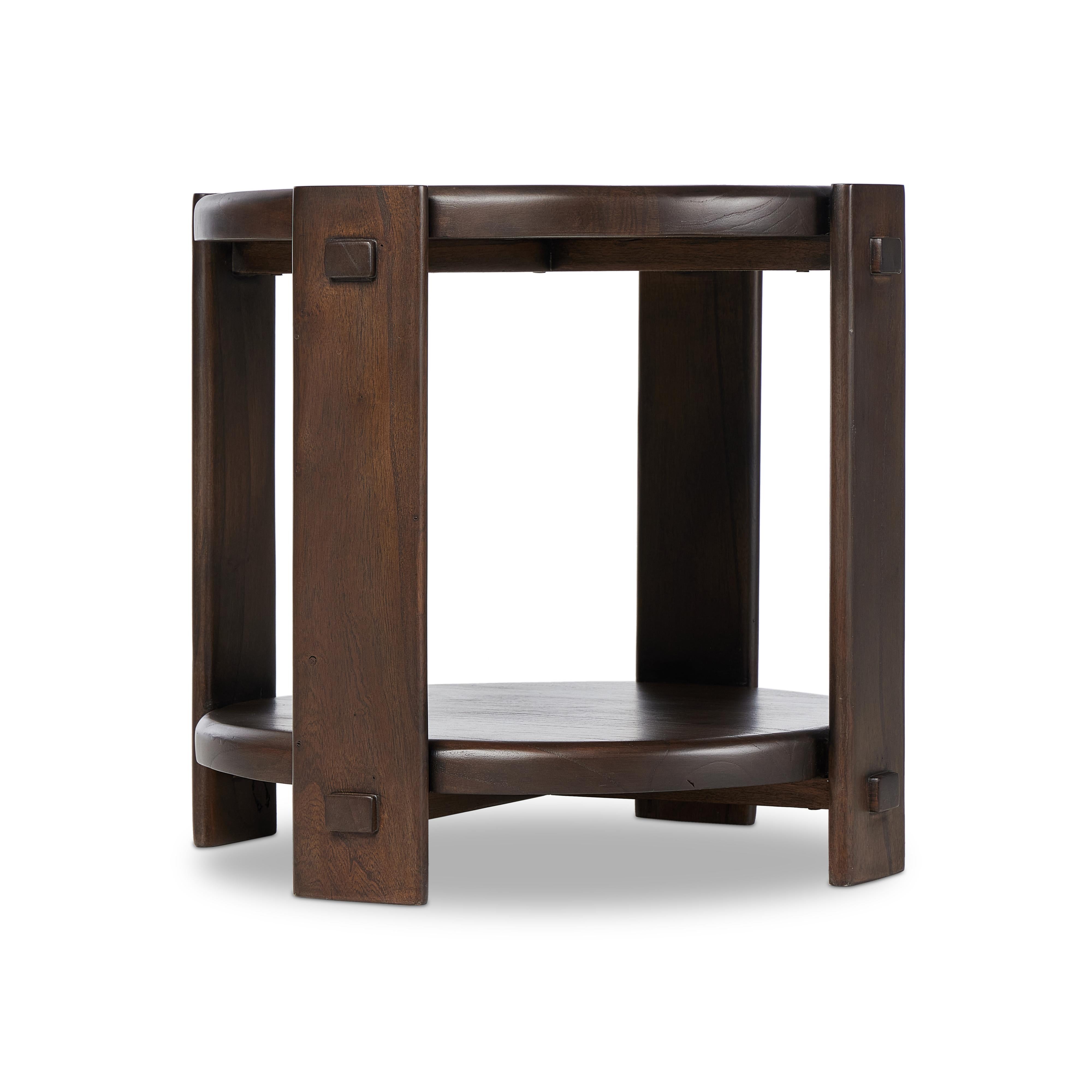 Two Tier End Table-Matte Brown Neem - StyleMeGHD - 
