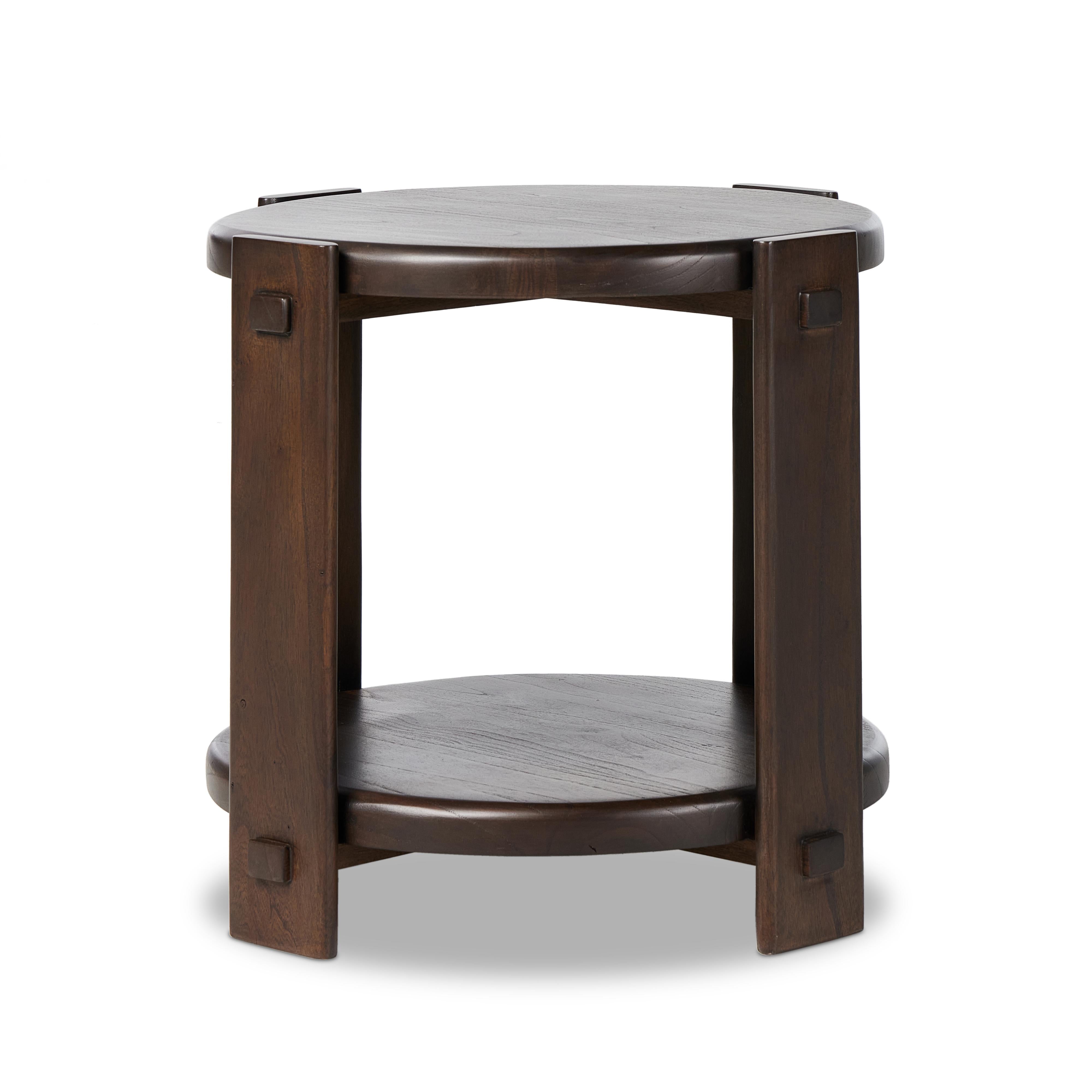 Two Tier End Table-Matte Brown Neem - StyleMeGHD - 