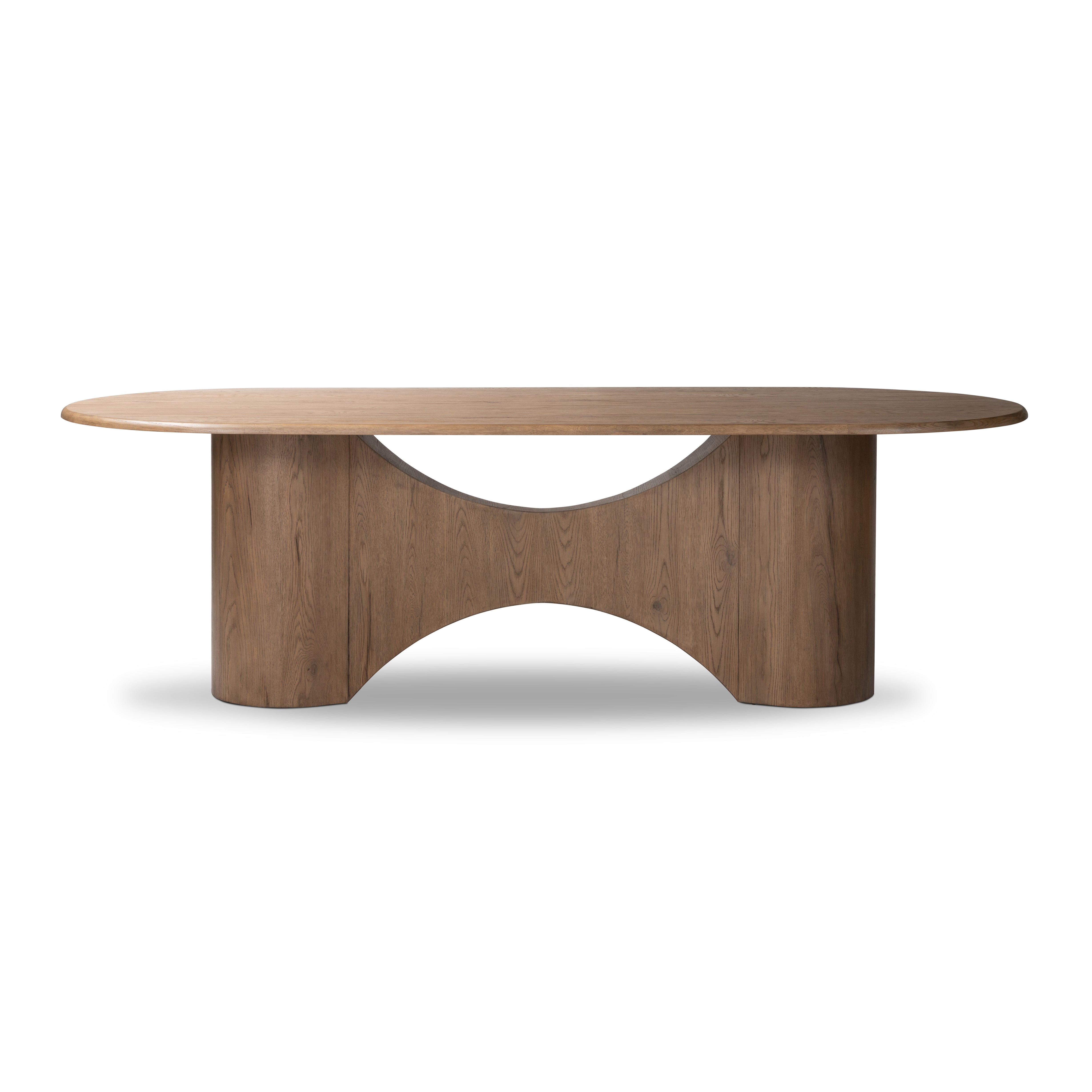 Olexey Oval Dining Table-Rubbed Light - StyleMeGHD - 