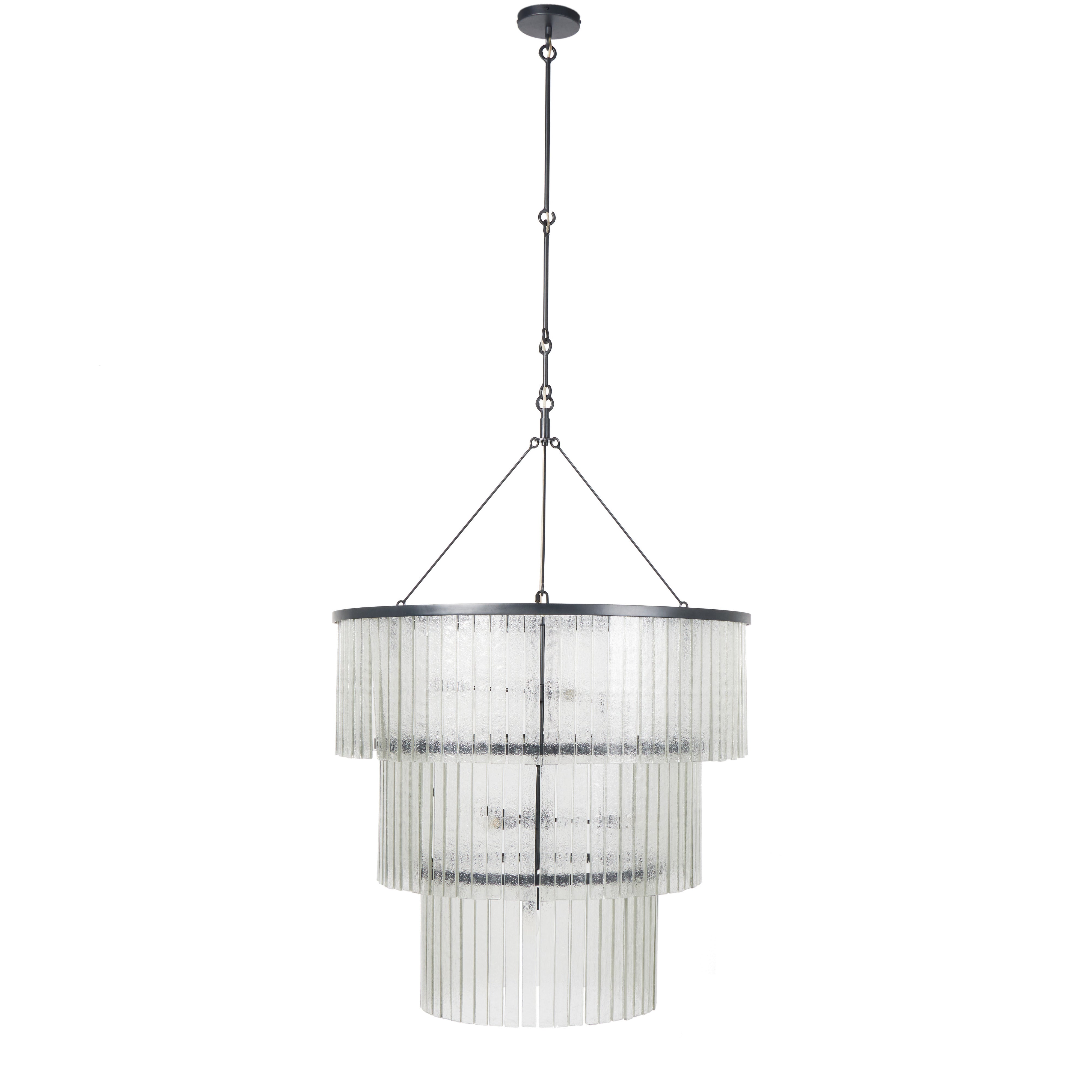 Meredith Large Chandelier-Clr Txt Glass - StyleMeGHD - 