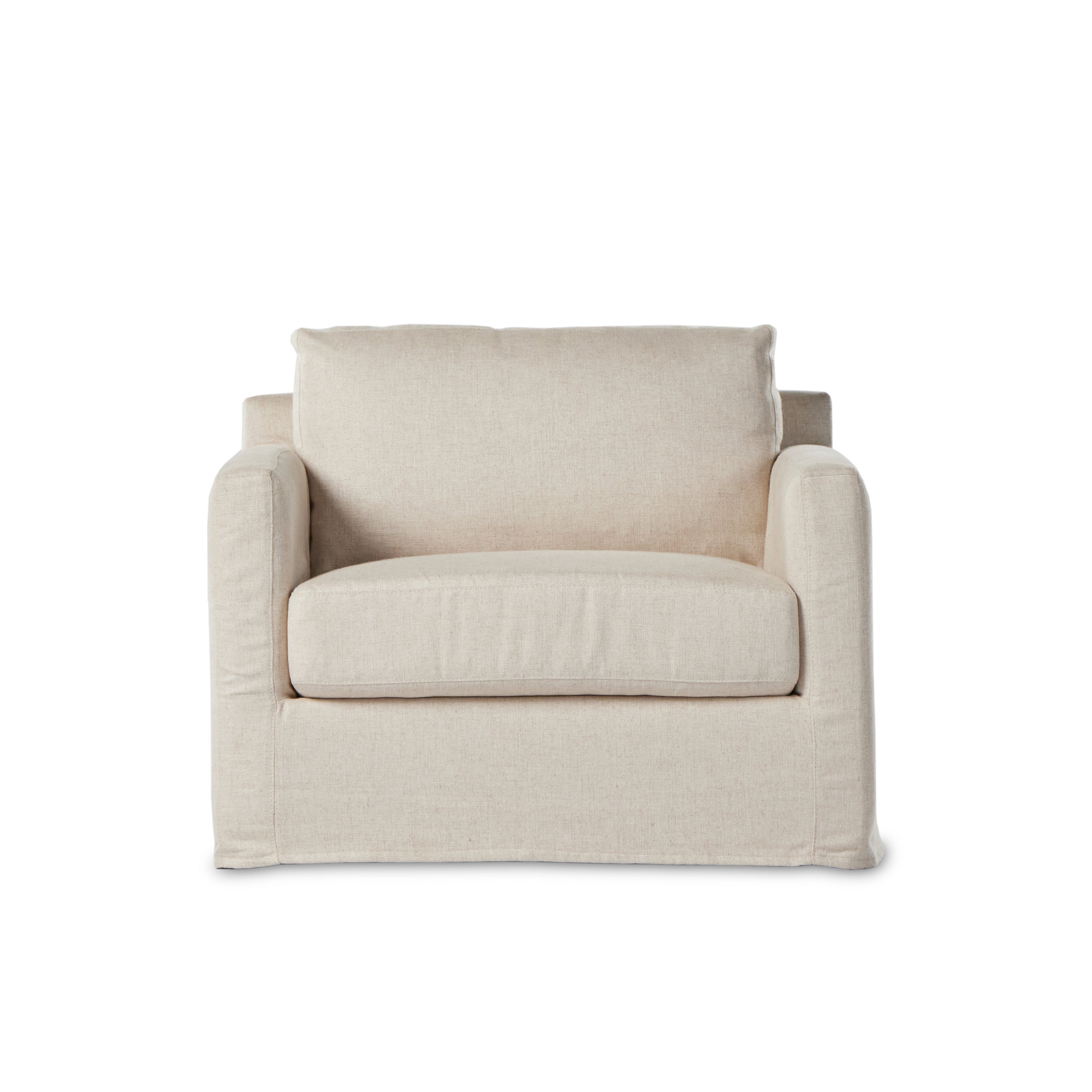Hampton Slipcover Chair And A Half-Creme - StyleMeGHD - 