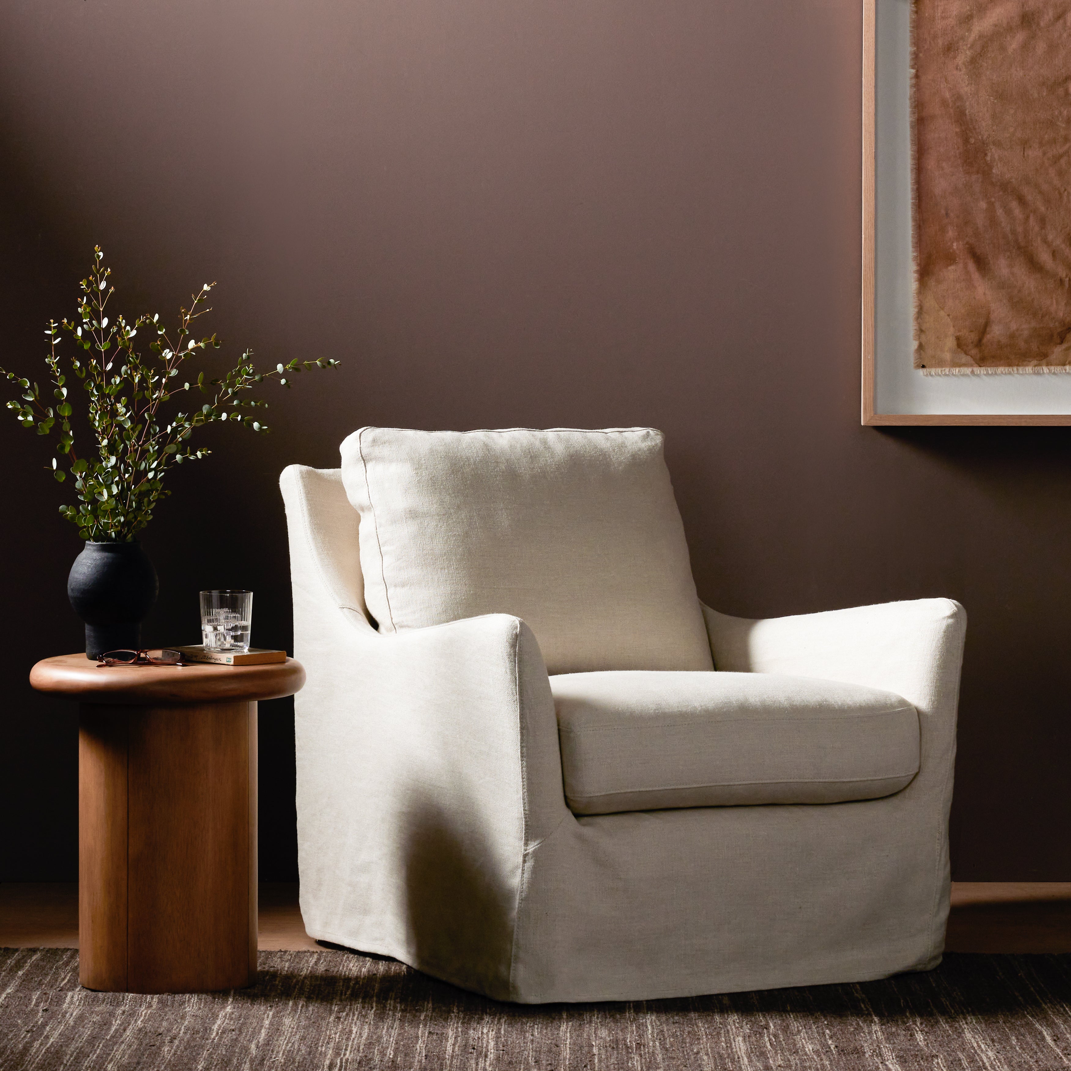 Monette Slipcover Swivel Chair - StyleMeGHD - 