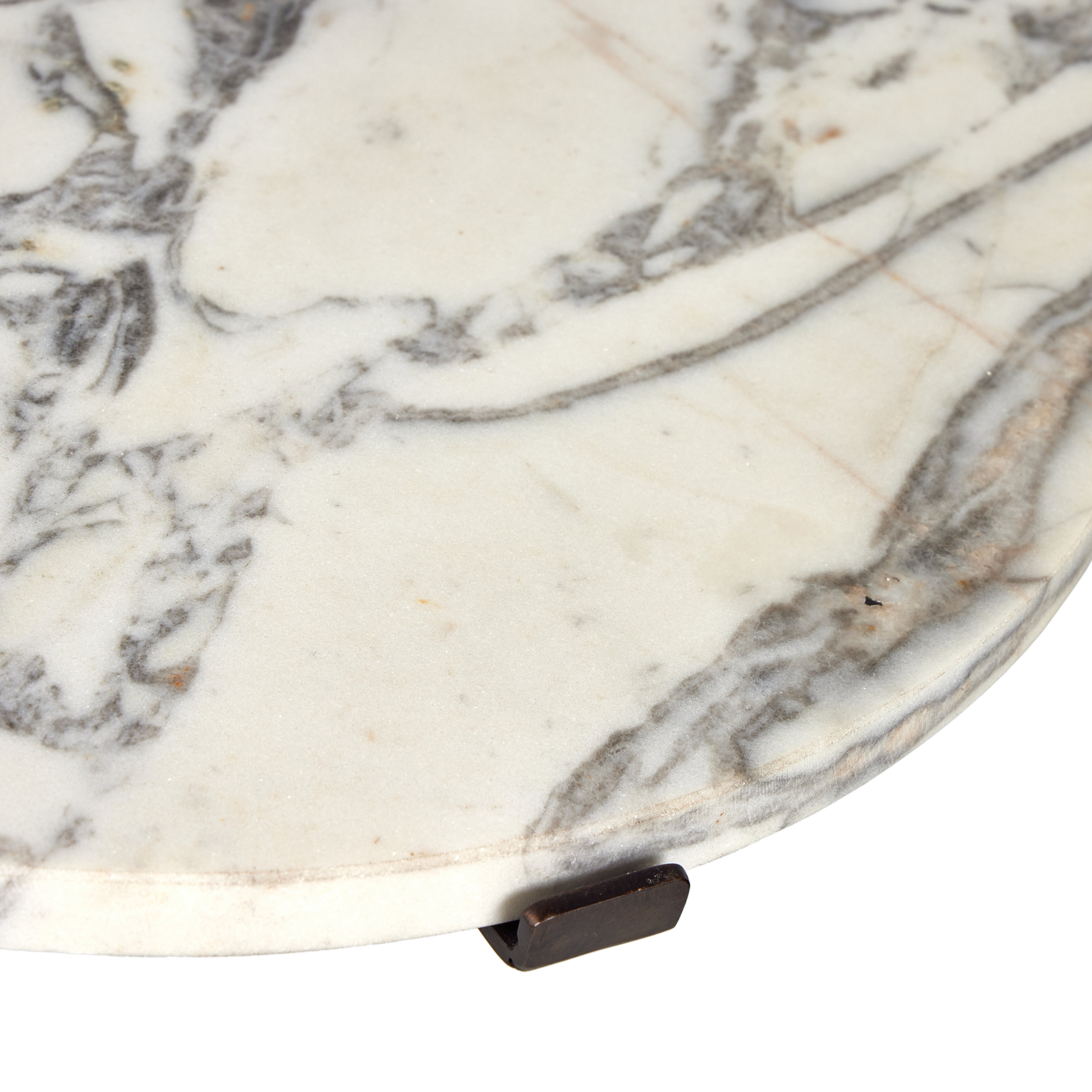 Sophie End Table-Veined White Marble - StyleMeGHD - 