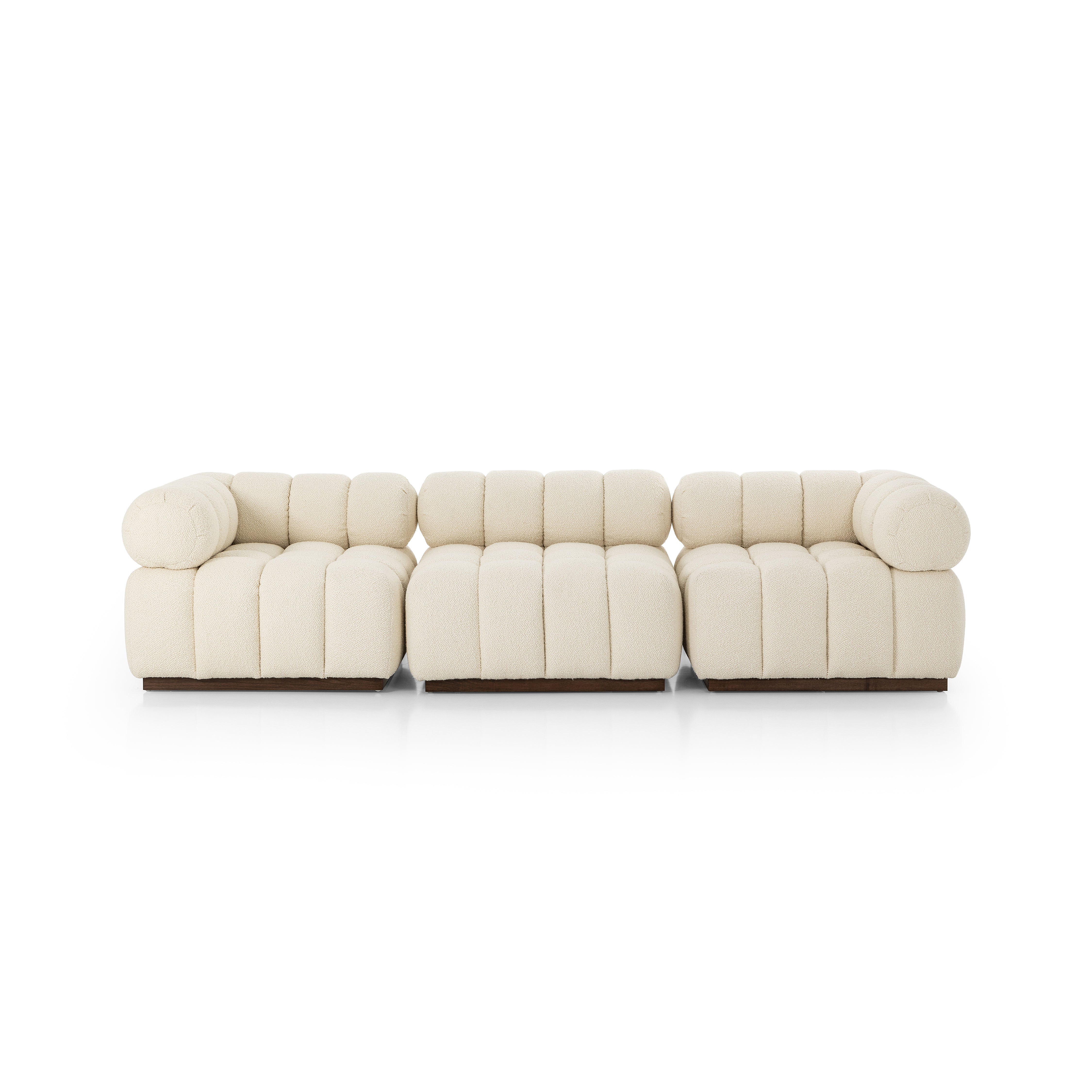 Roma 3 Pc Sectional Sofa-Durham Cream - StyleMeGHD - 