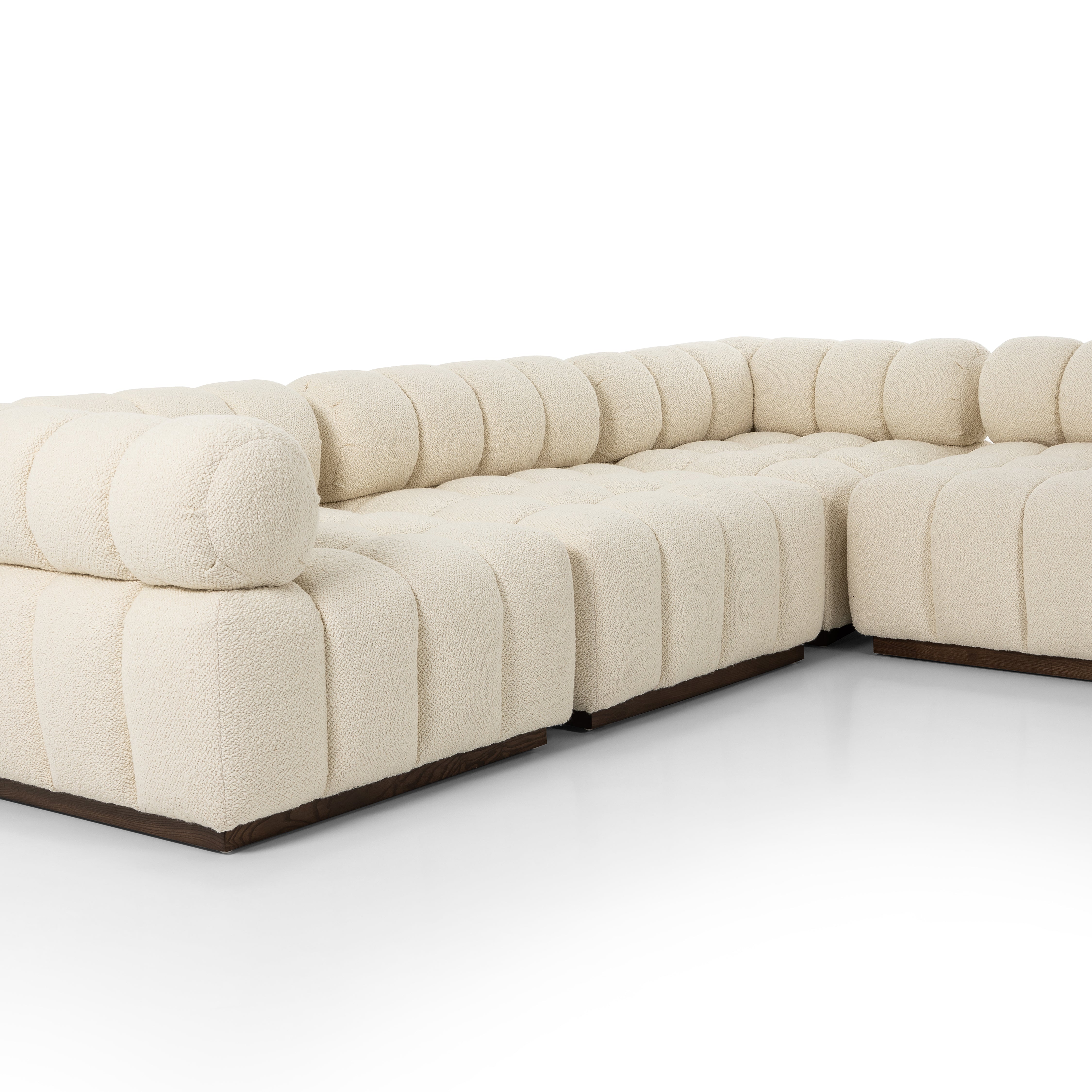 Roma 5 Pc Sectional Sofa-Durham Cream - StyleMeGHD - 