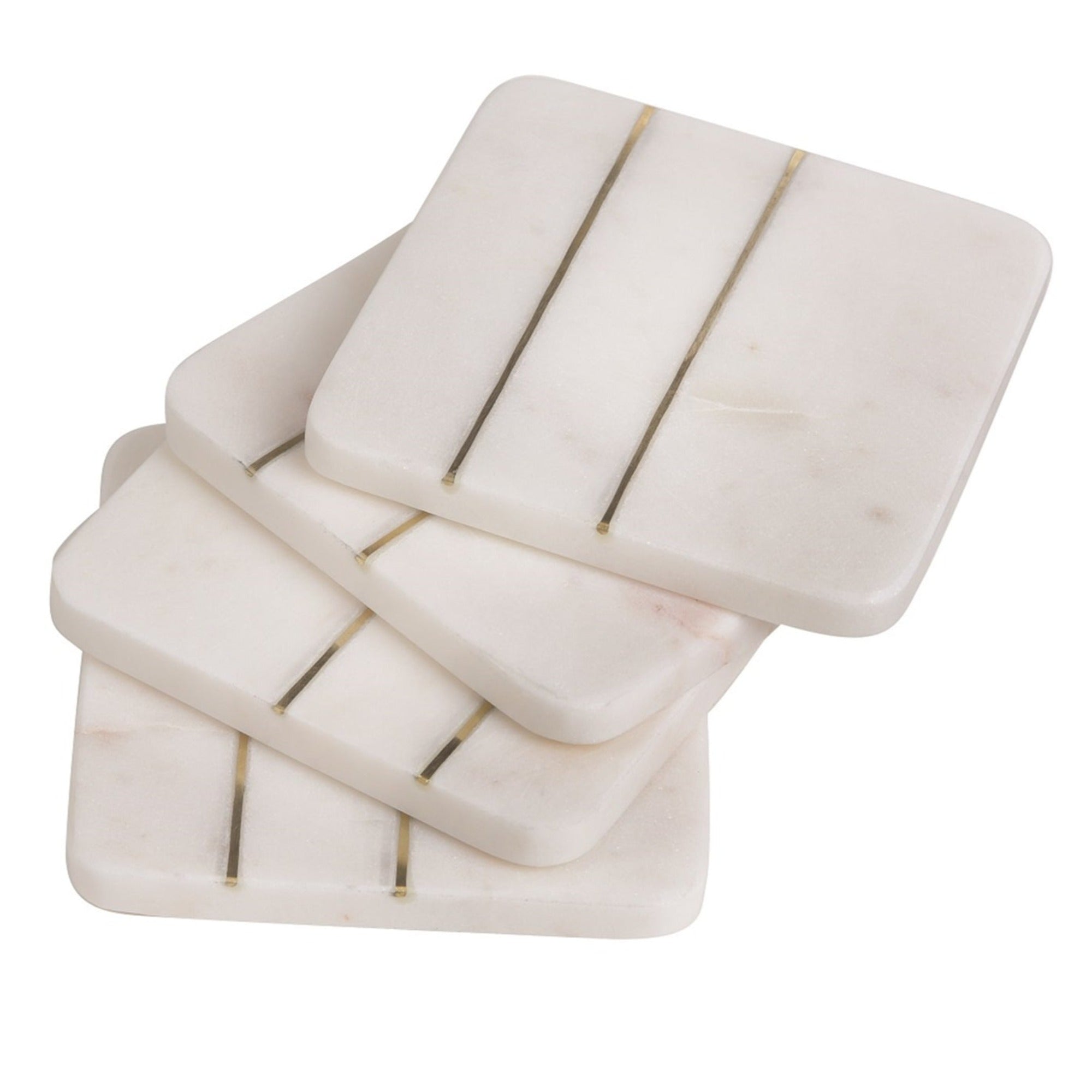 Opal White Coasters, Set of 4 - StyleMeGHD