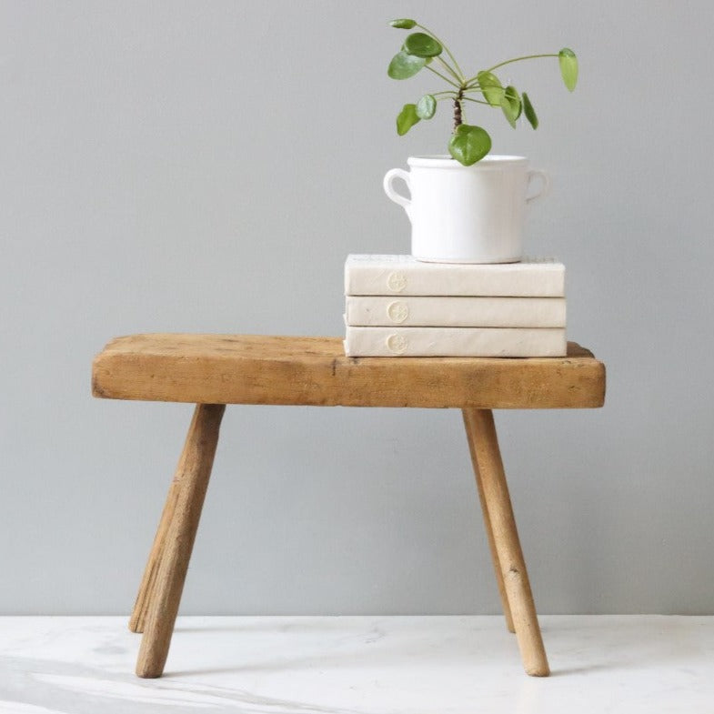 Found Rustic Stool - StyleMeGHD - Ottomans, Benches + Poufs