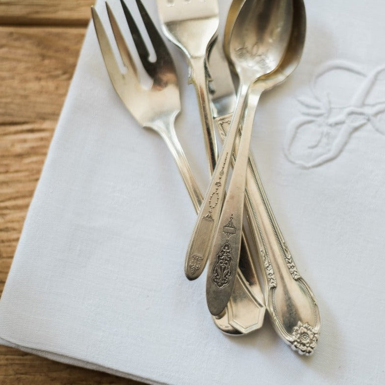 Found Silver Plate Flatware, Set of 5