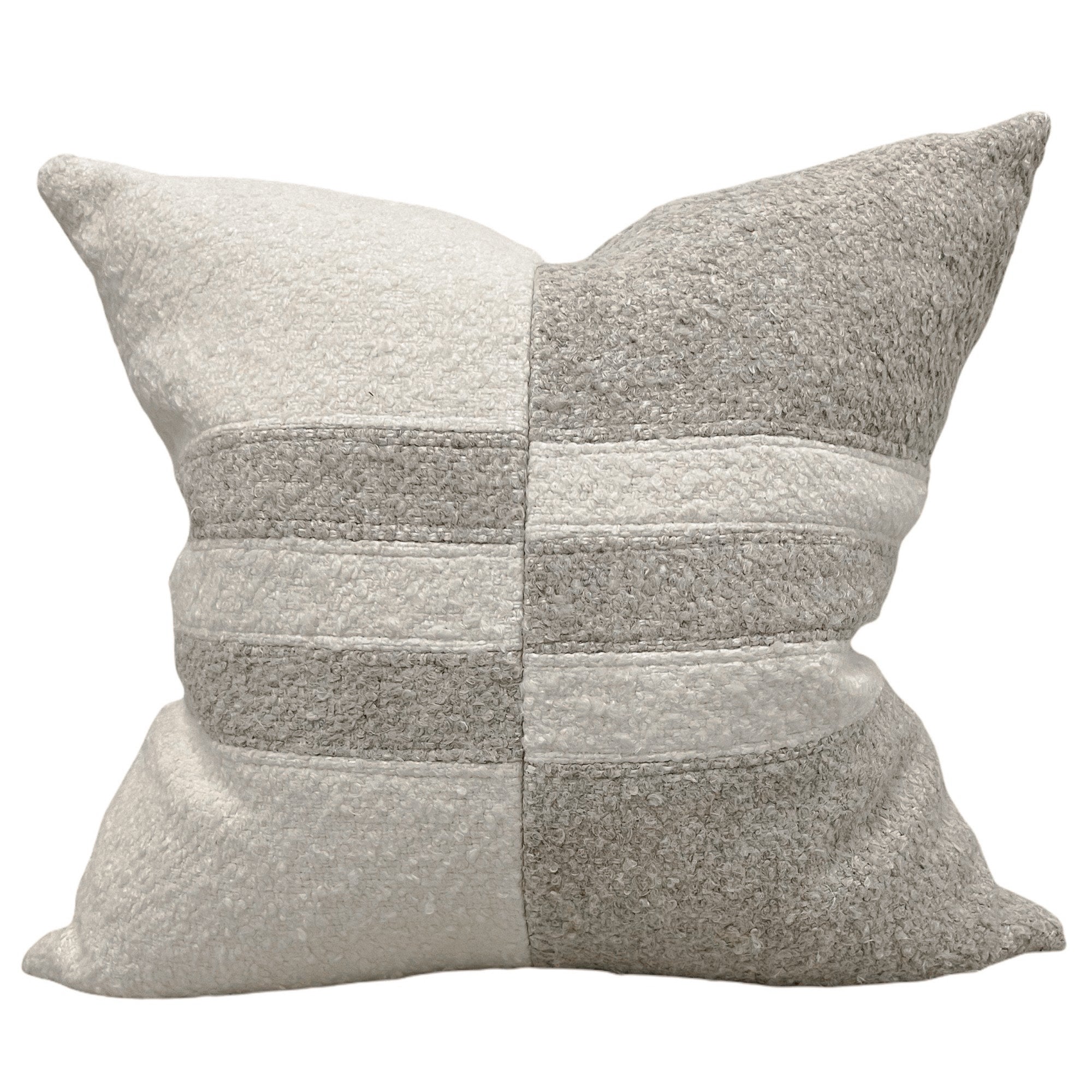 Berber Grey and Oyster Pillow