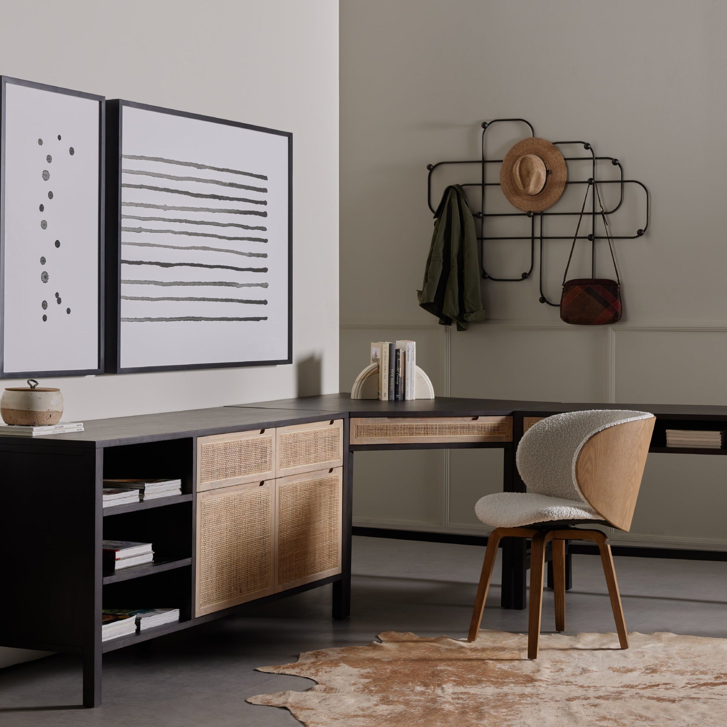 Clarita Desk System W/ Filing Credenza - StyleMeGHD - Modern Home Decor