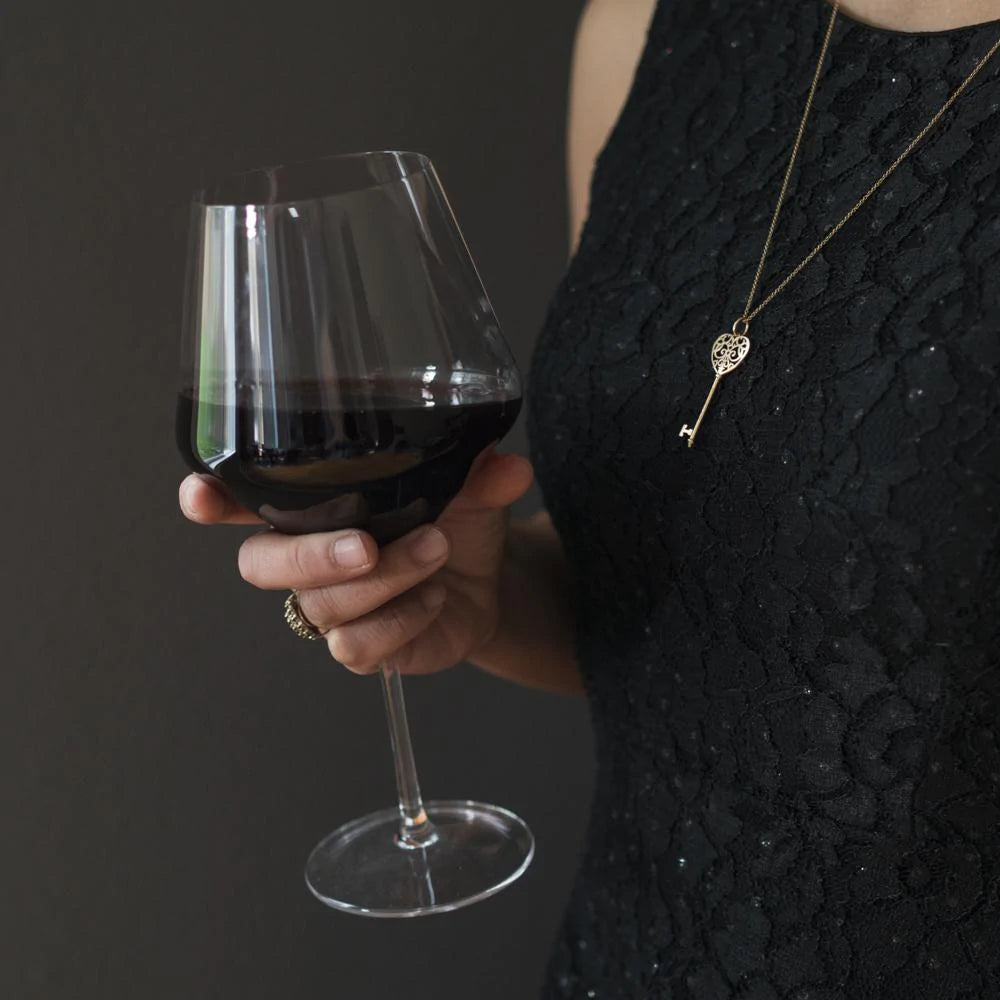 Jolie Burgundy Glasses, Set of 2