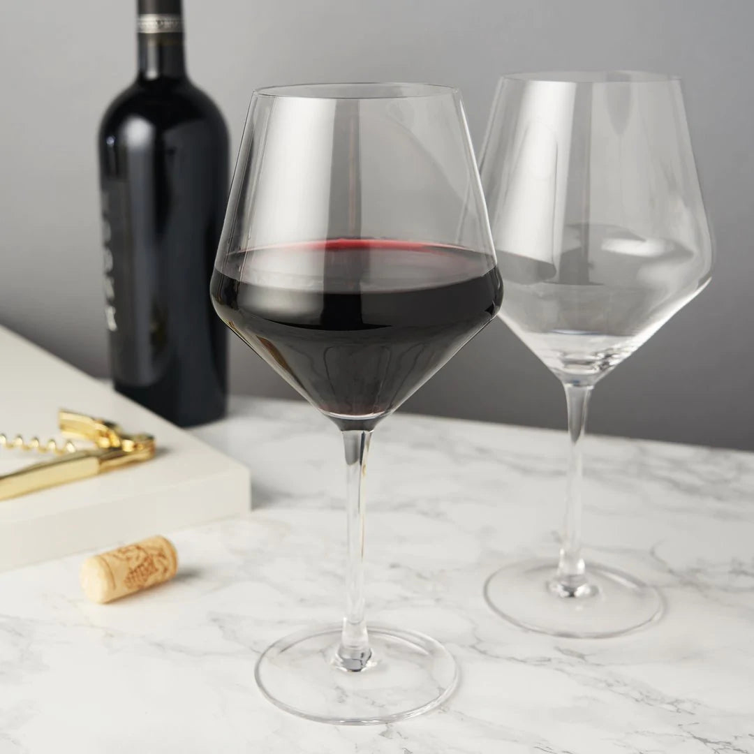 Jolie Burgundy Glasses, Set of 2