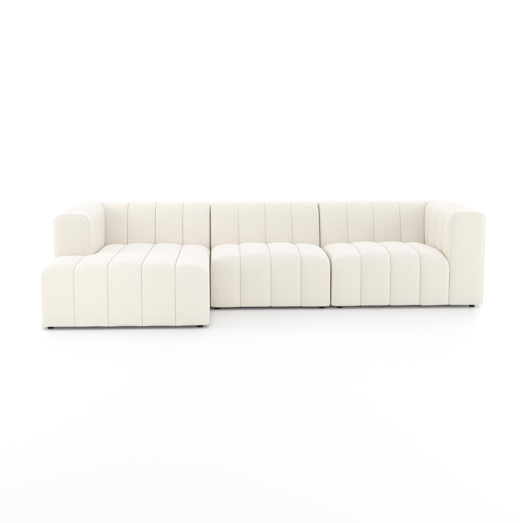 Langham Channeled 3-Pc Sectional- StyleMeGHD - Modern Sectional Sofa