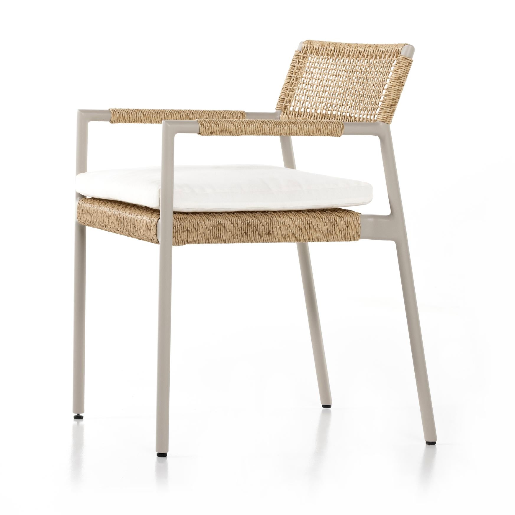 Niles Outdoor Dining Armchair-Faux Hyaci - StyleMeGHD - Modern Outdoor Furniture