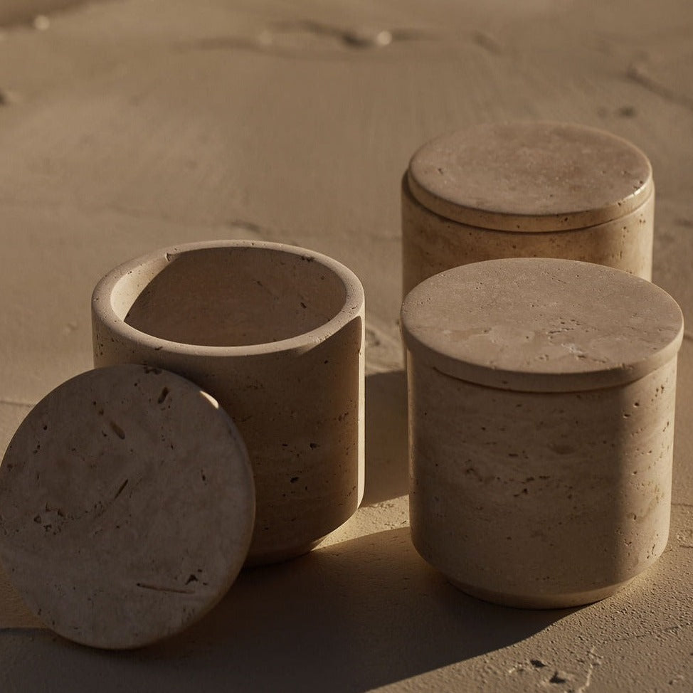 Travertine Canister