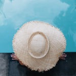 Raffia Frayed Sun Hat | Beach Accessories