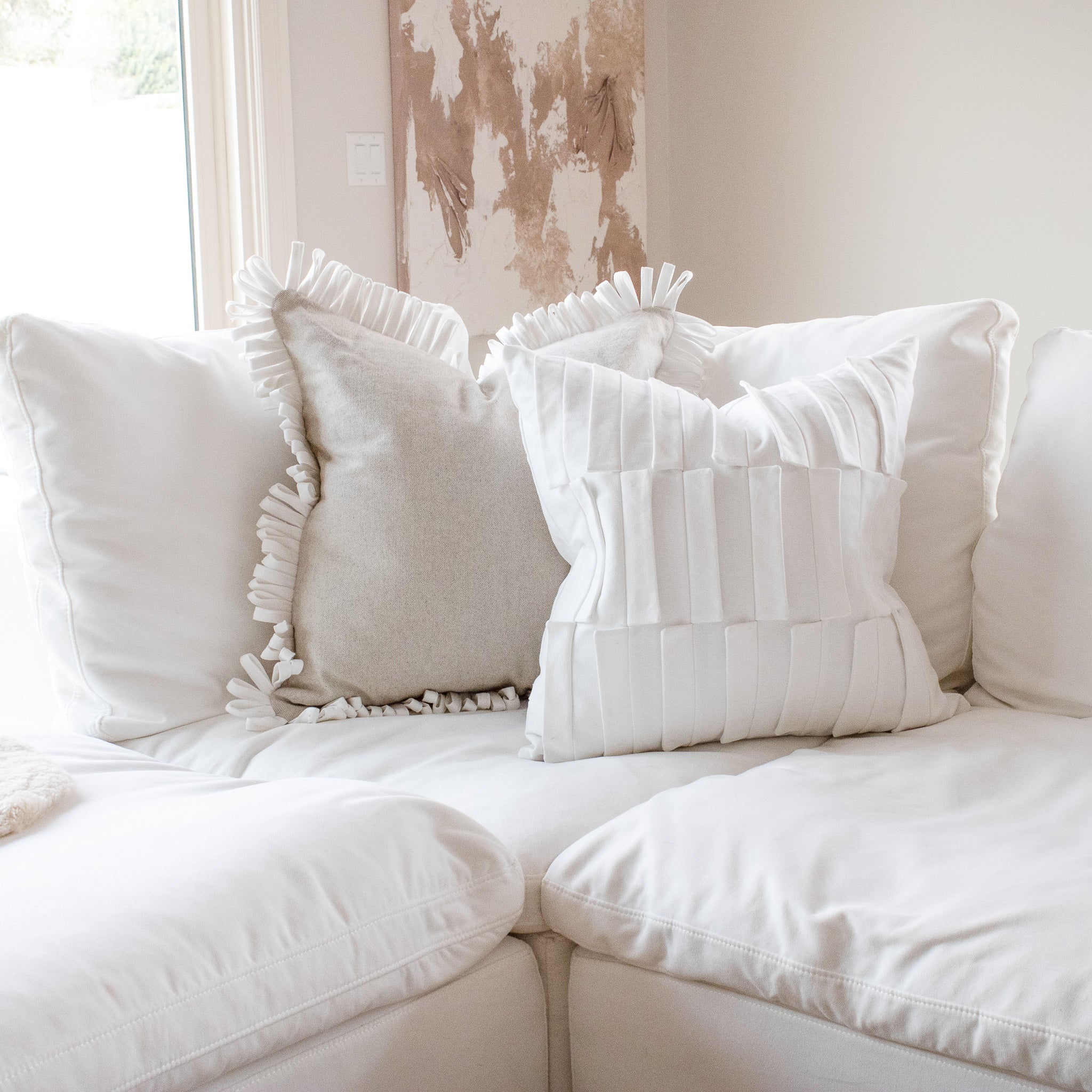 Rita Pillow, White - StyleMeGHD - Boho Bedroom Decor