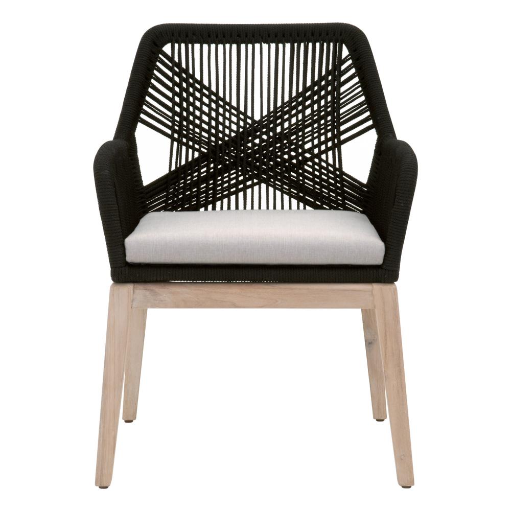 Loom Black Outdoor Arm Chair Set of 2