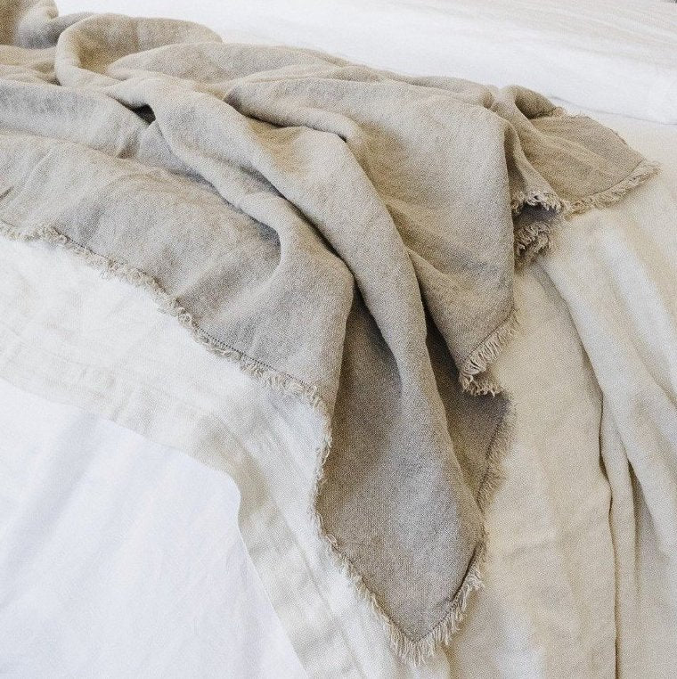 Rustic Linen Throw