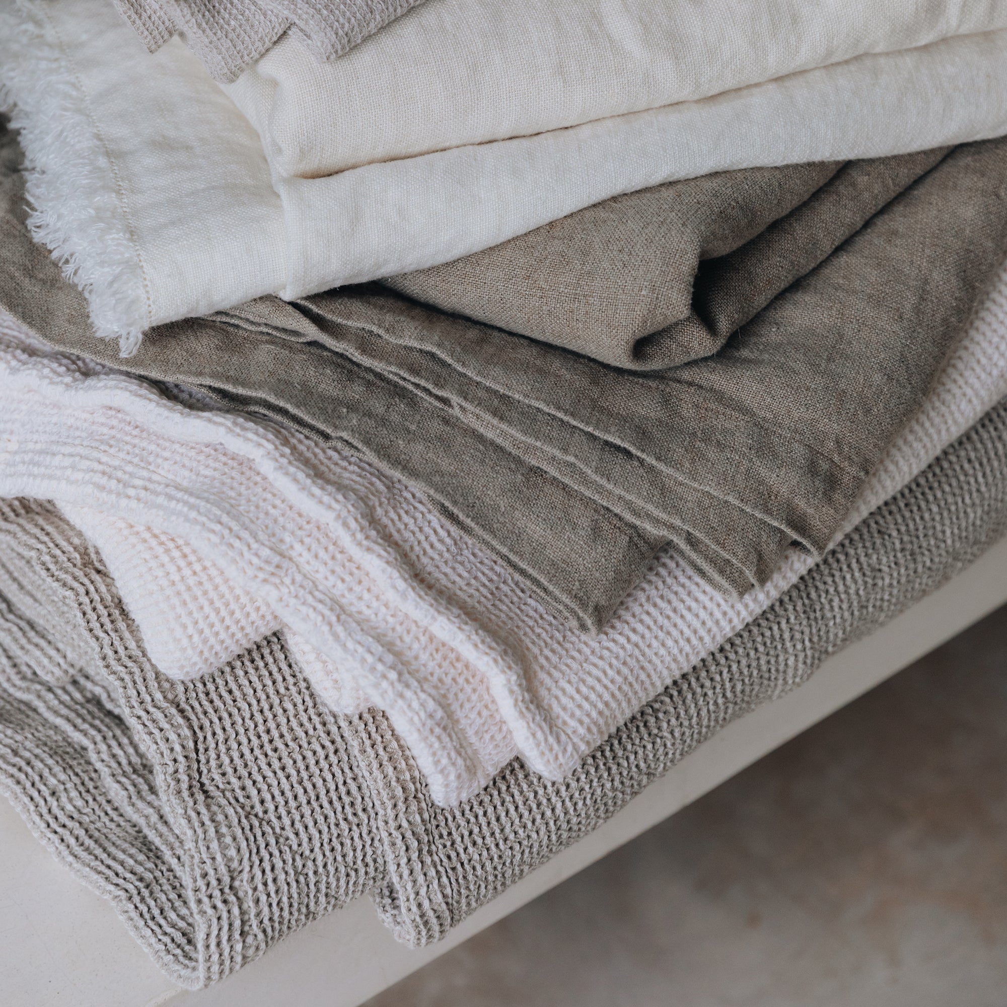 Rustic Linen Throw