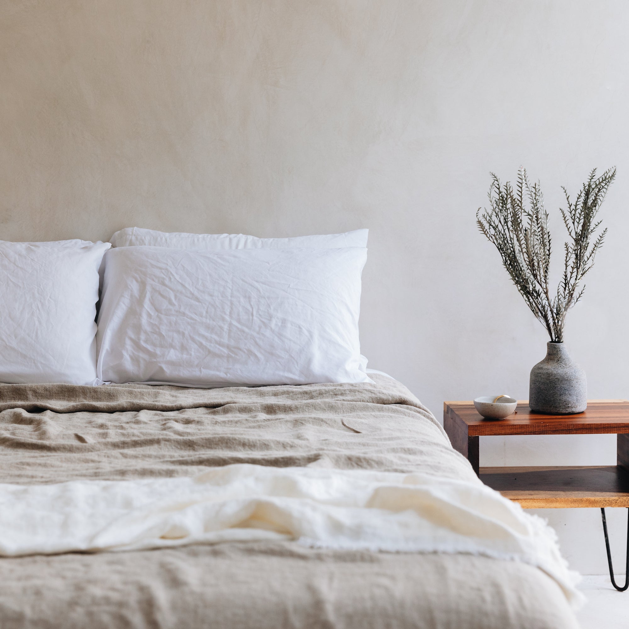 Rustic Linen Throw
