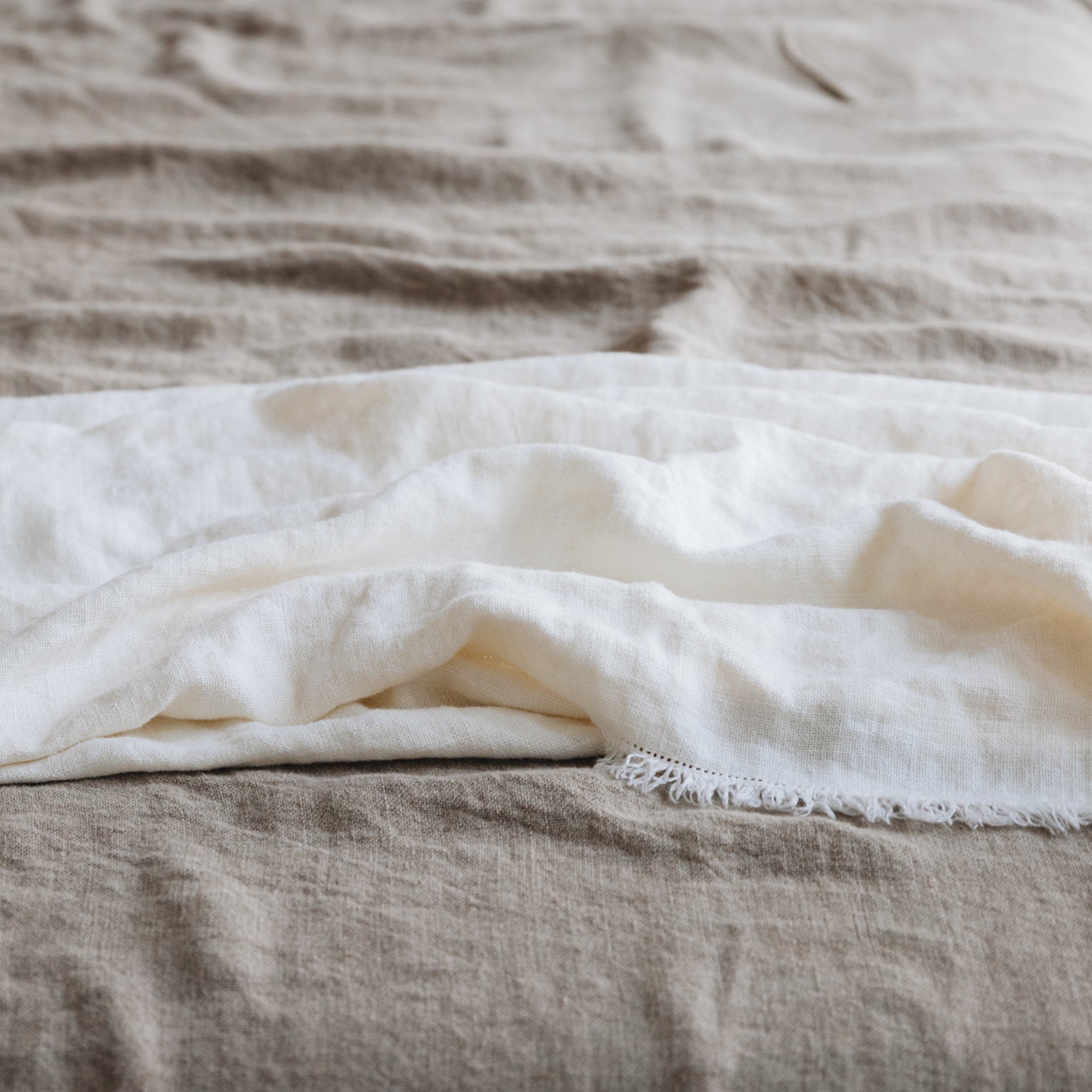Rustic Linen Throw