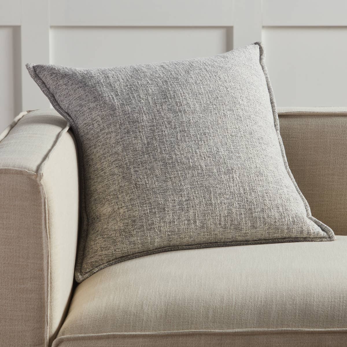 Tanzy Pillow - Silver and Cream - StyleMeGHD - Pillows + Throws