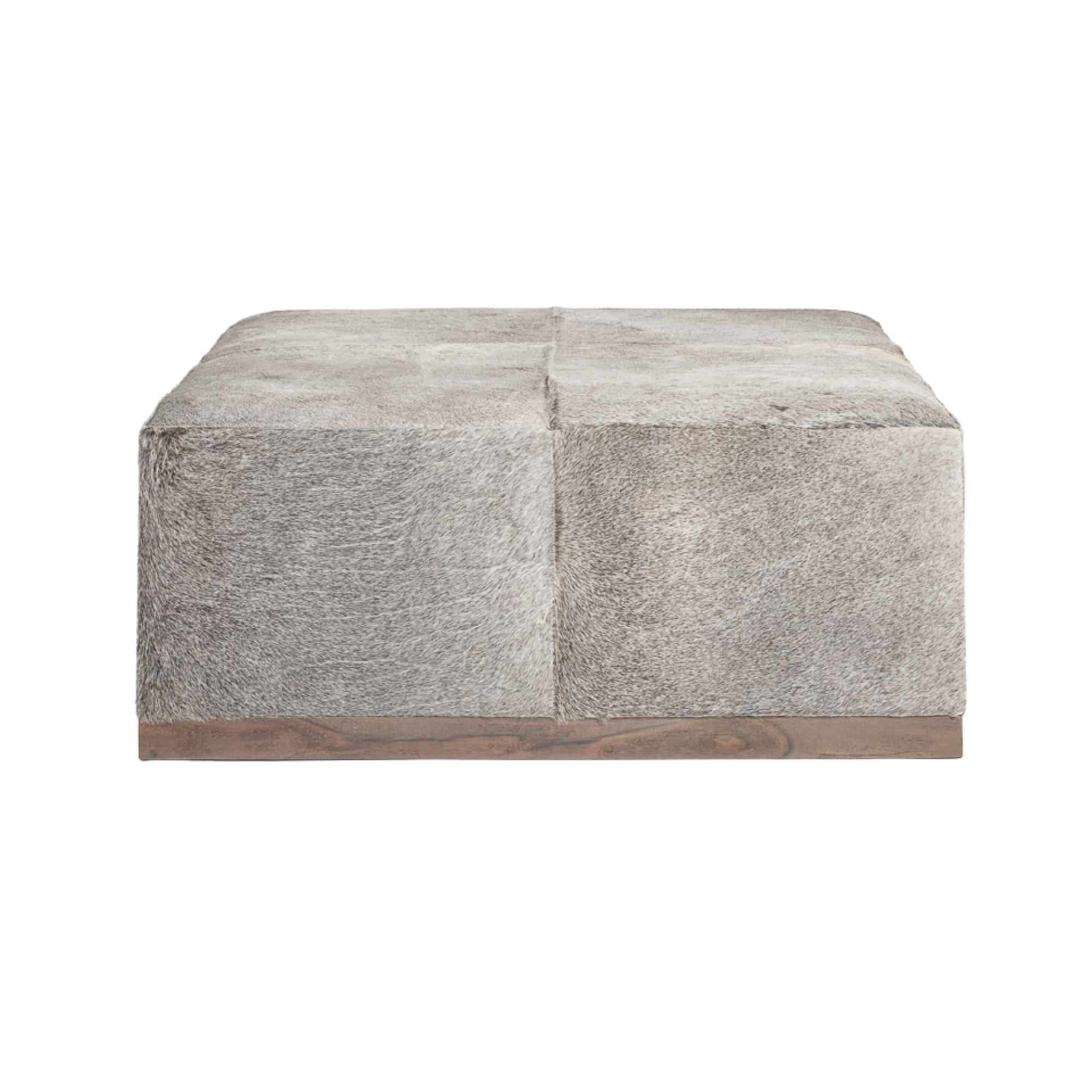 Frosted Hide Ottoman