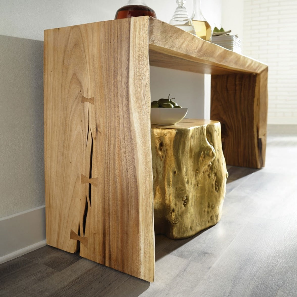 Waterfall Natural Console Table