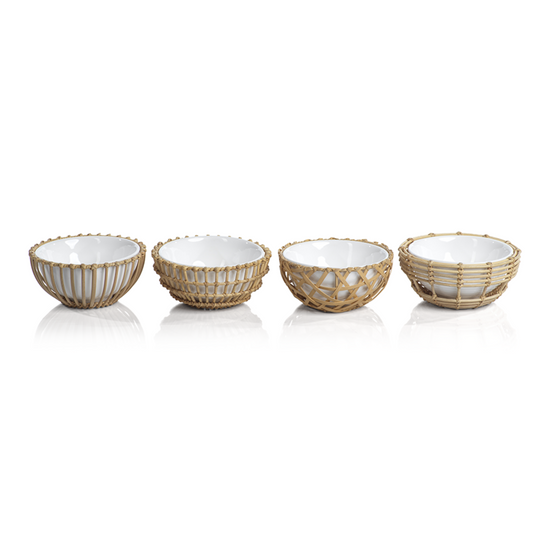 Wicker & Bamboo Bowl, Set of 4 - StyleMeGHD - Kitchen Accessories